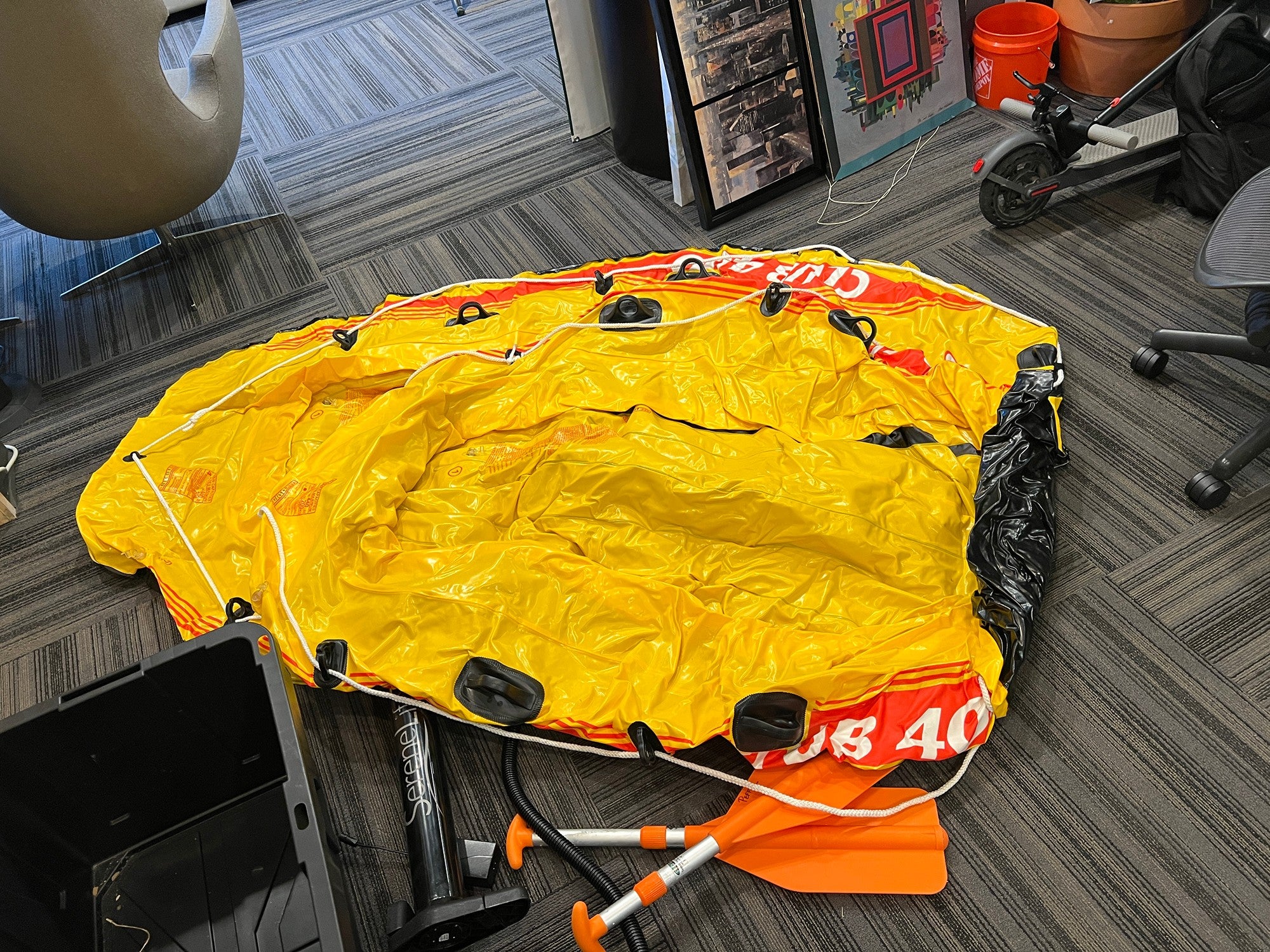 Set of 2 Intex Club 400 Inflatable Boats with Electric Pump