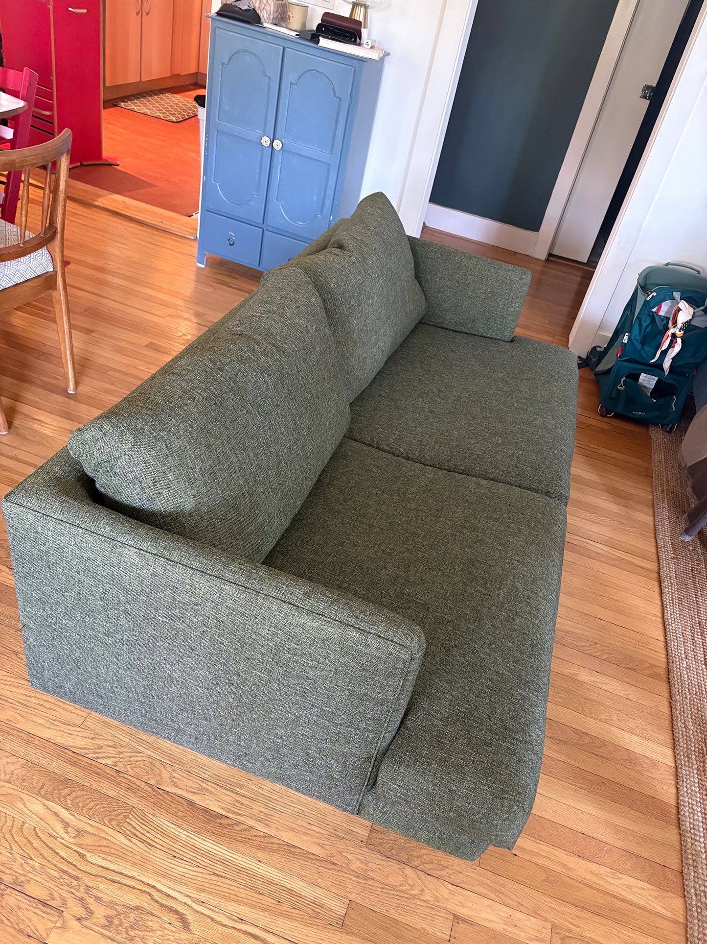 Three by Article Green Modern Sofa