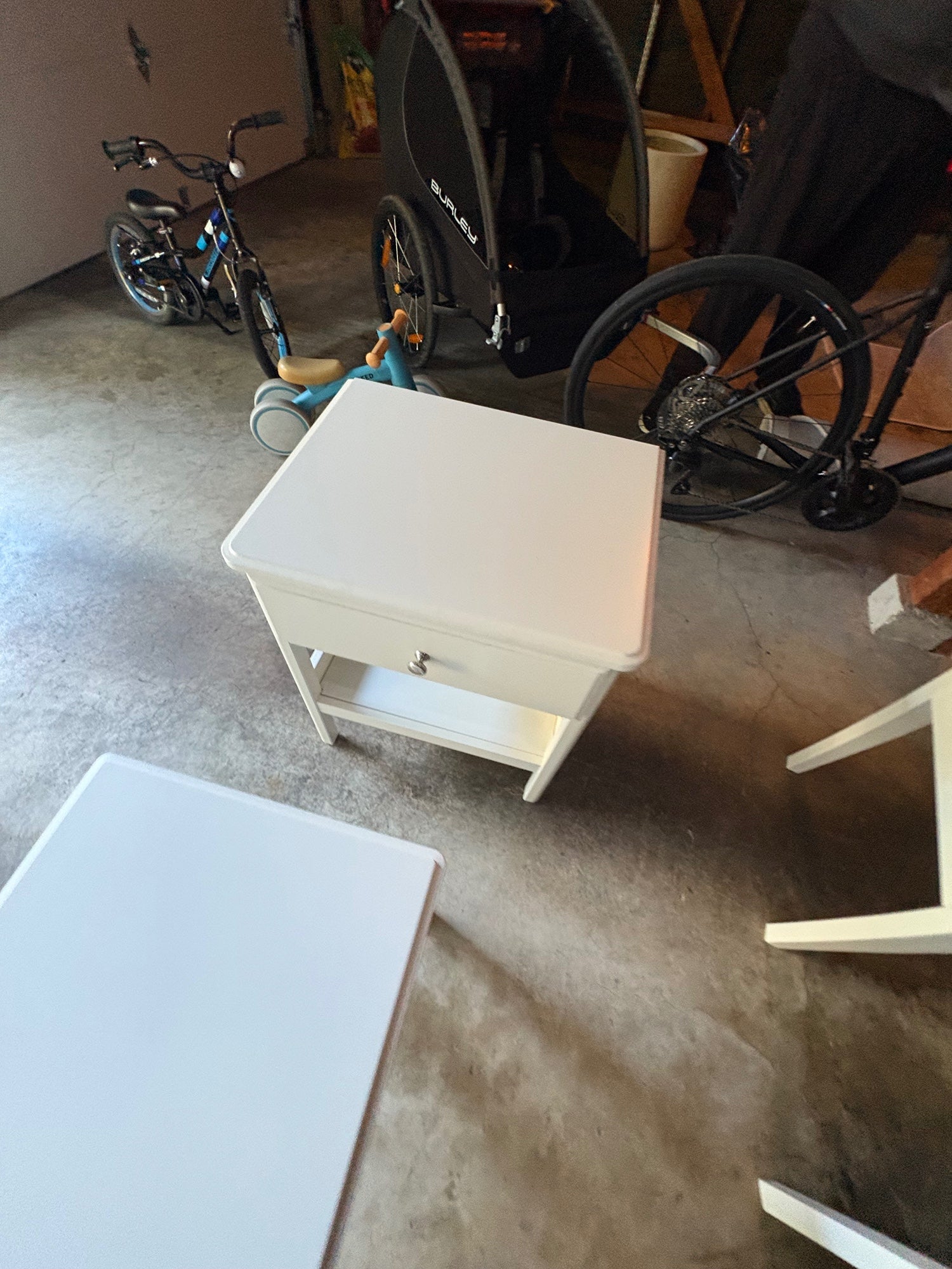 IKEA White Nightstand with Drawer