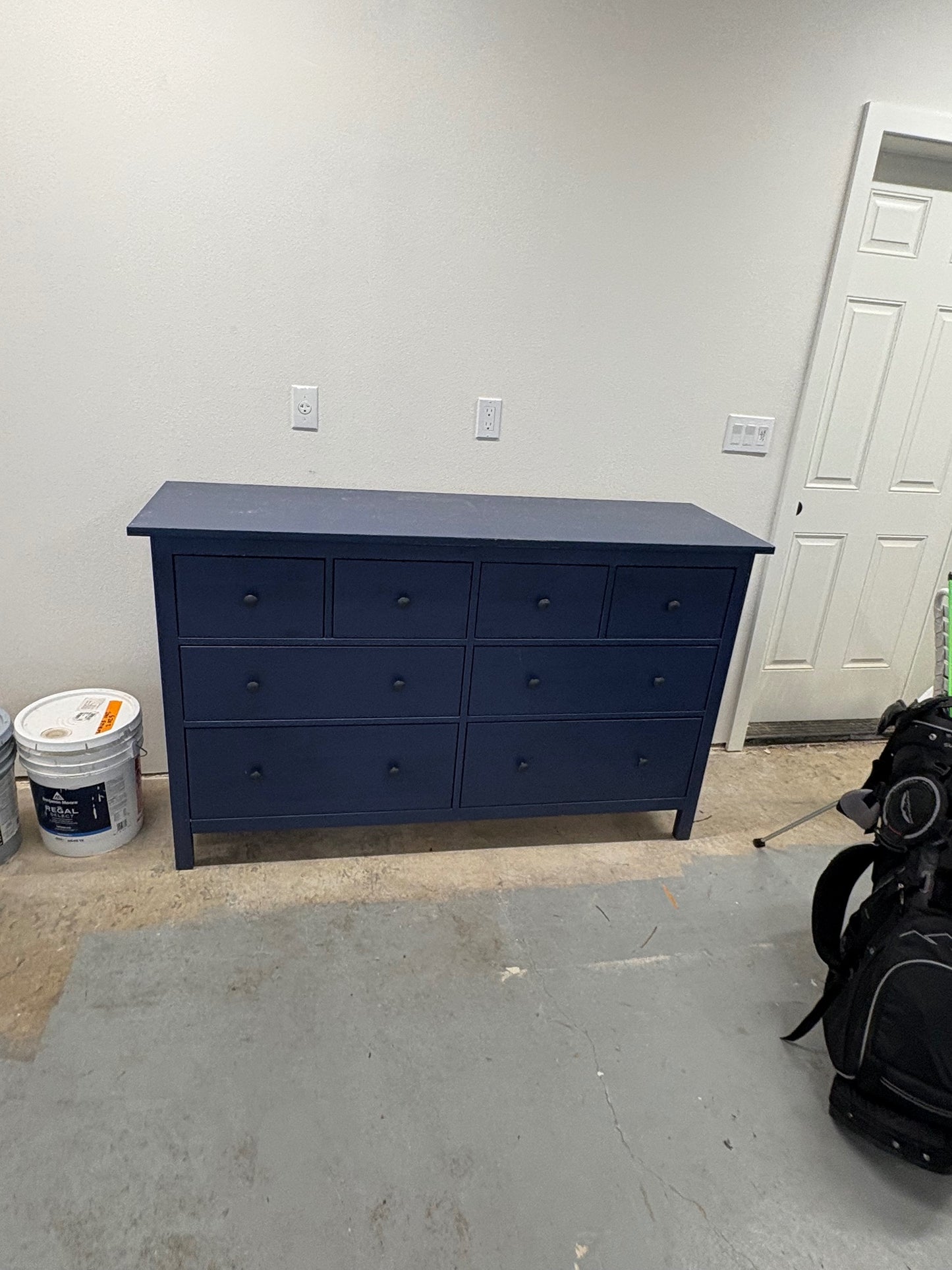IKEA Hemnes Navy Blue Eight-Drawer Dresser