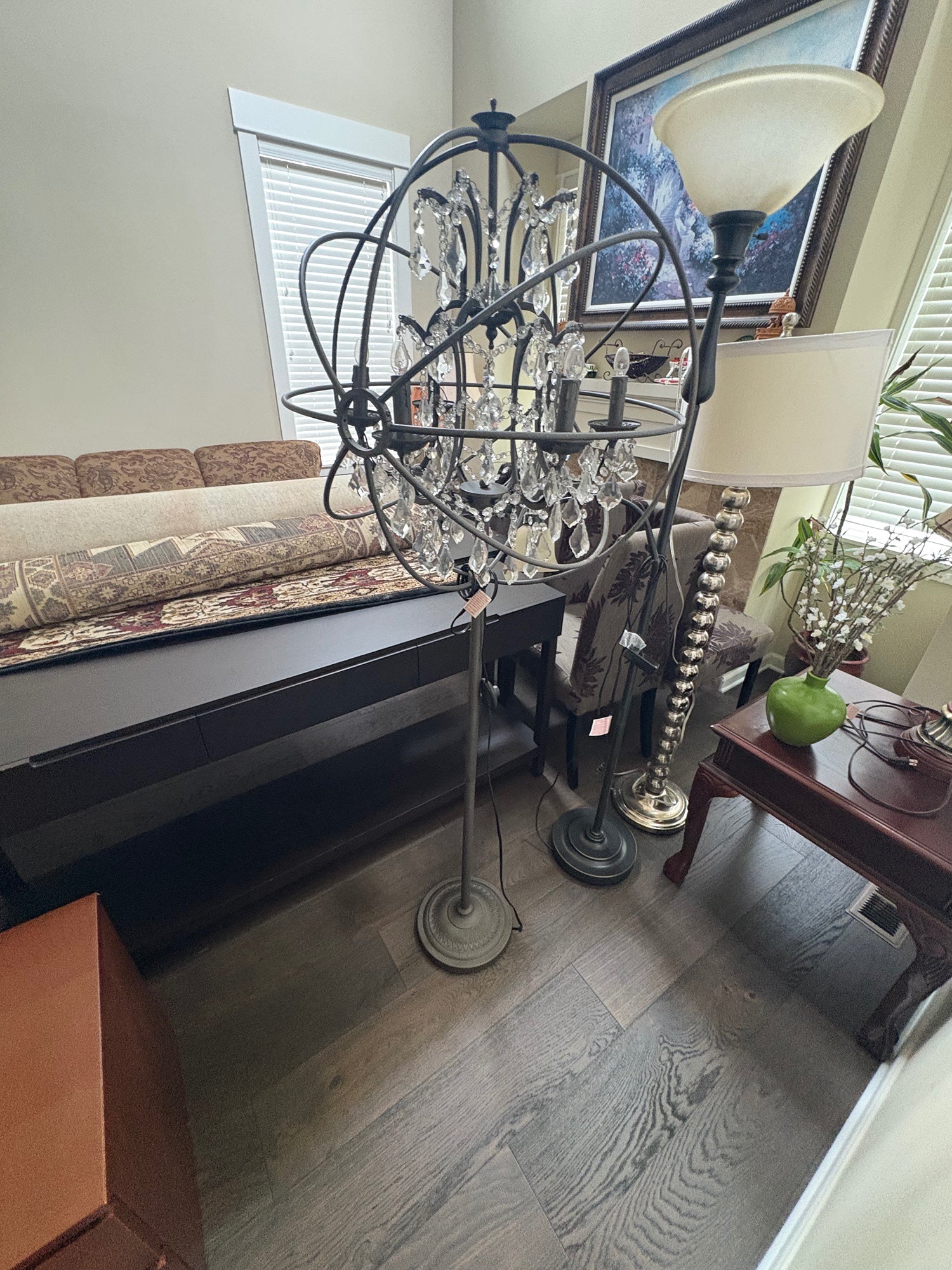 Orb Crystal Decorative 68” Floor Lamp