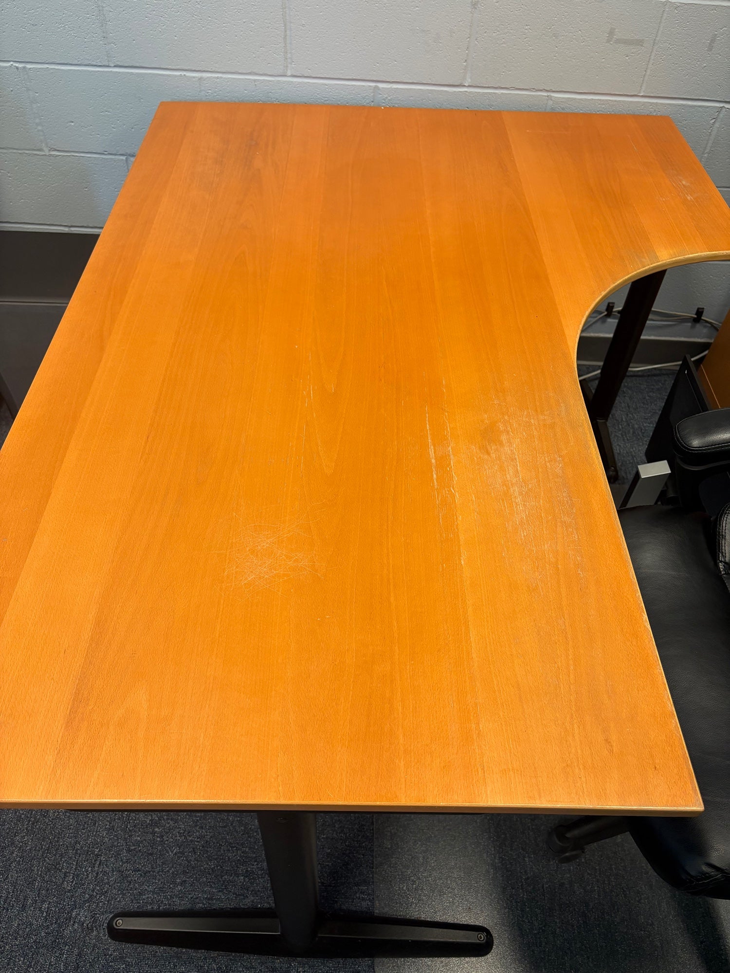 Warm-toned Hardwood Corner Desk
