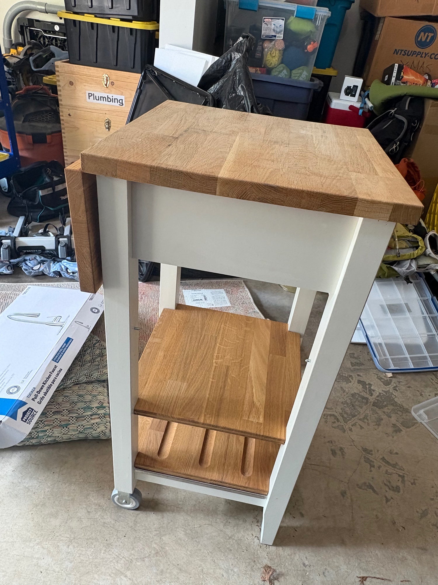 IKEA Stenstorp Kitchen Island Cart with Butcher Block Top