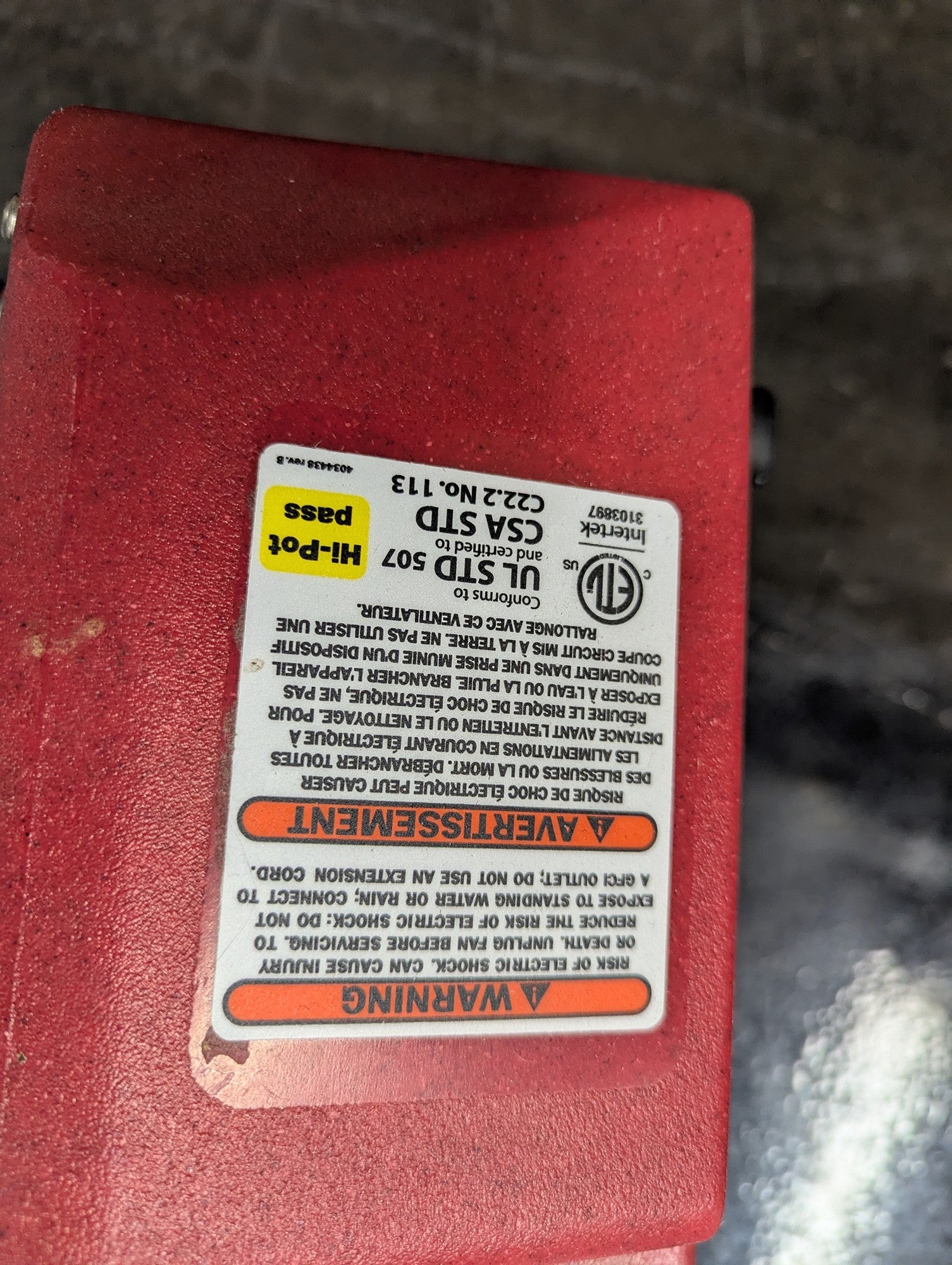 Powerful Red Industrial Air Mover