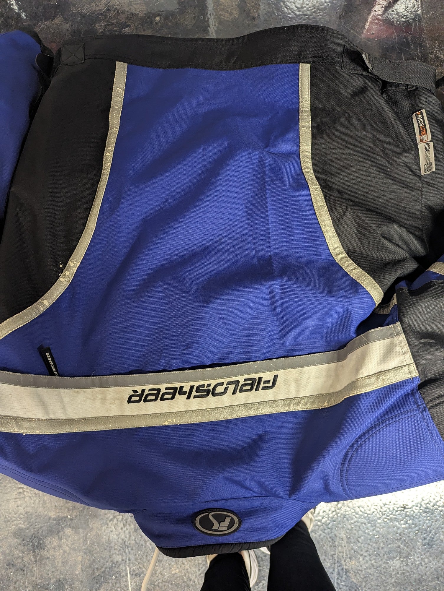 Felosheer Blue and Black Motorcycle Jacket