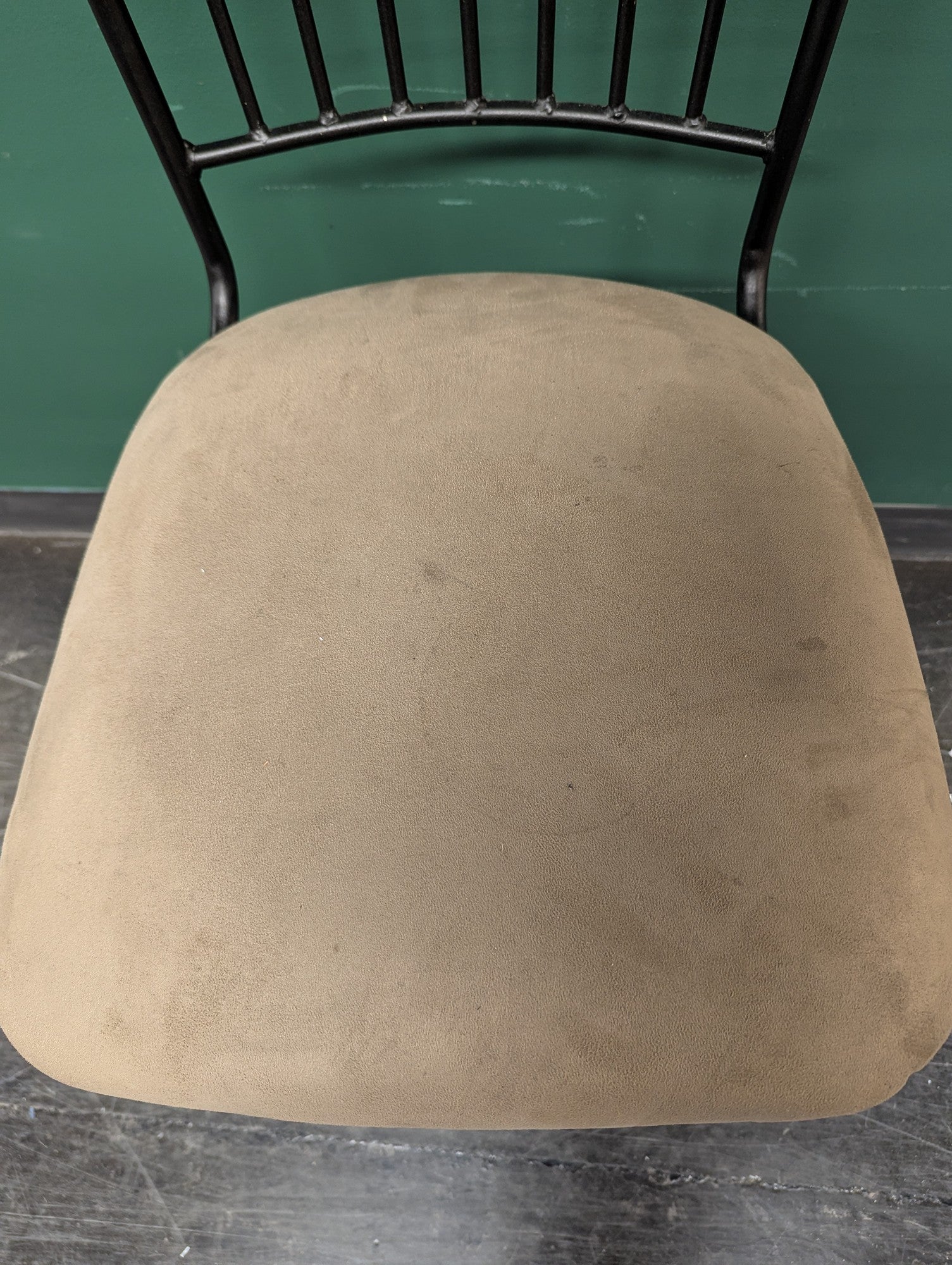 Plumeria Metal Bar Stool with Beige Cushion