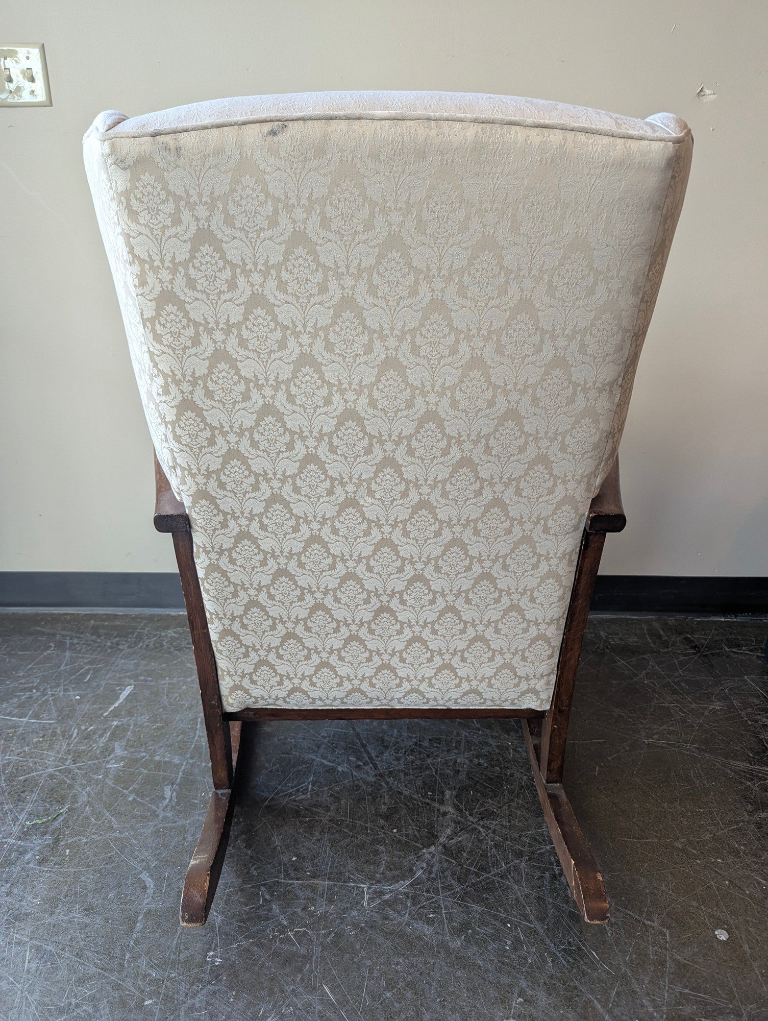 Vintage Arts & Crafts Carved Wood Rocking Chair
