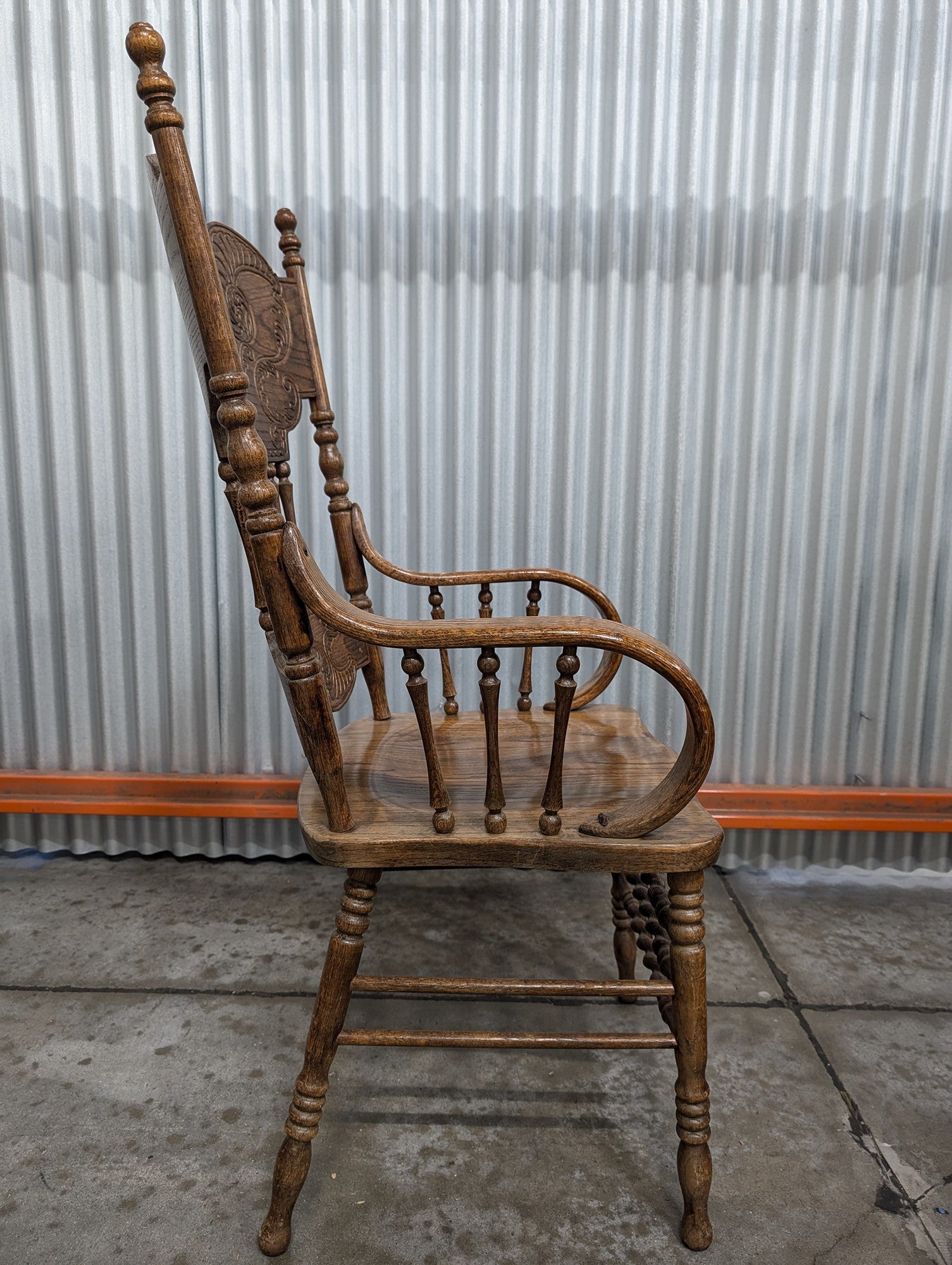 Pair of LL & SONS, INC. 1980 Ornate Carved Wood Armchairs