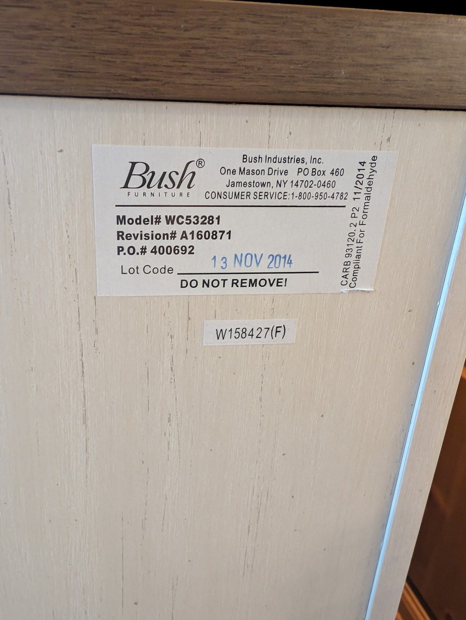 Bush Furniture Two-Drawer Filing Cabinet with Contrasting Top