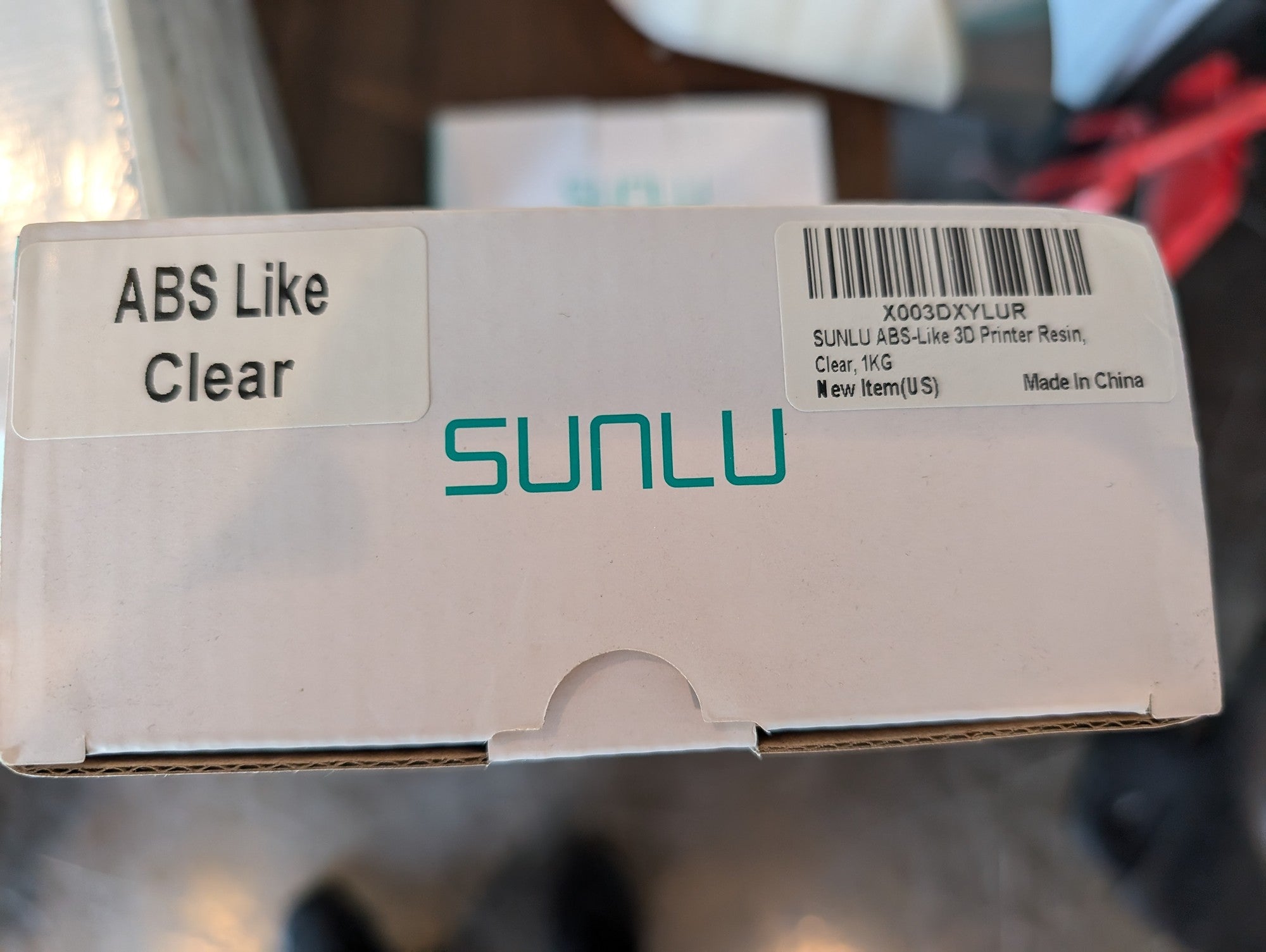 SUNLU ABS-Like Clear Photopolymer 3D LCD Printing Resin 1KG