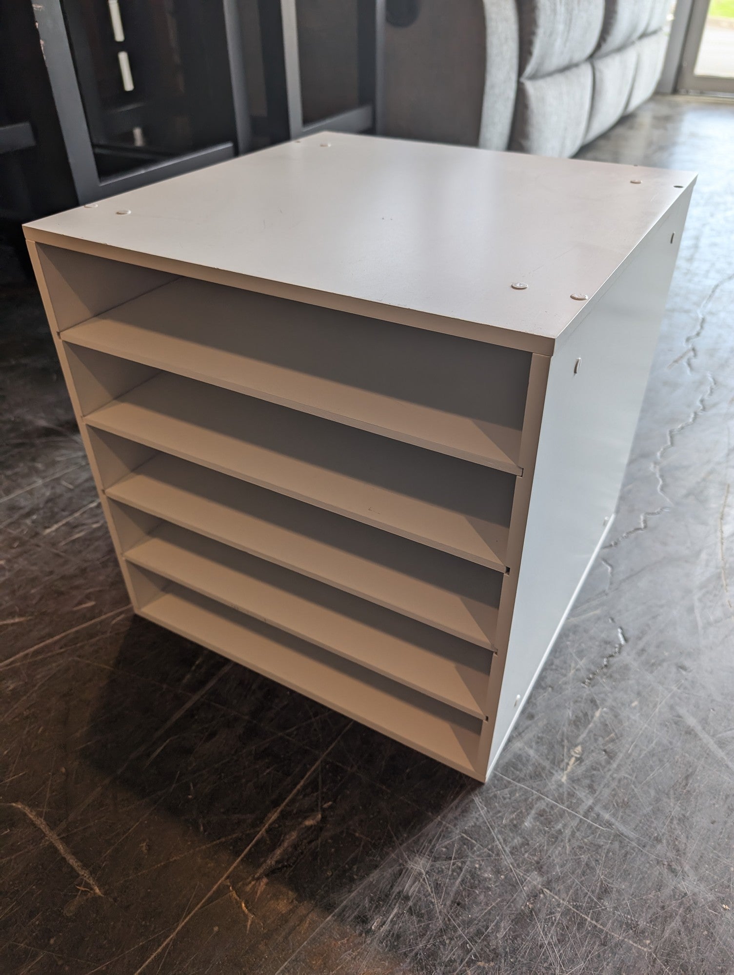 Compact White Multi-Shelf Storage Organizer
