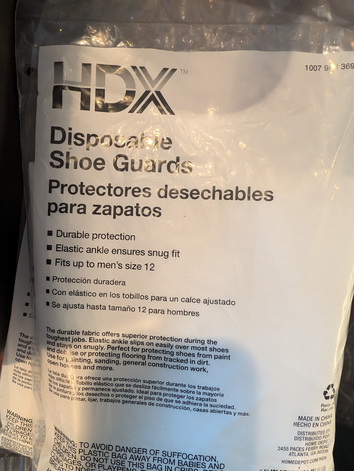 HDX Disposable Shoe Guards - 3 Pair, One Size