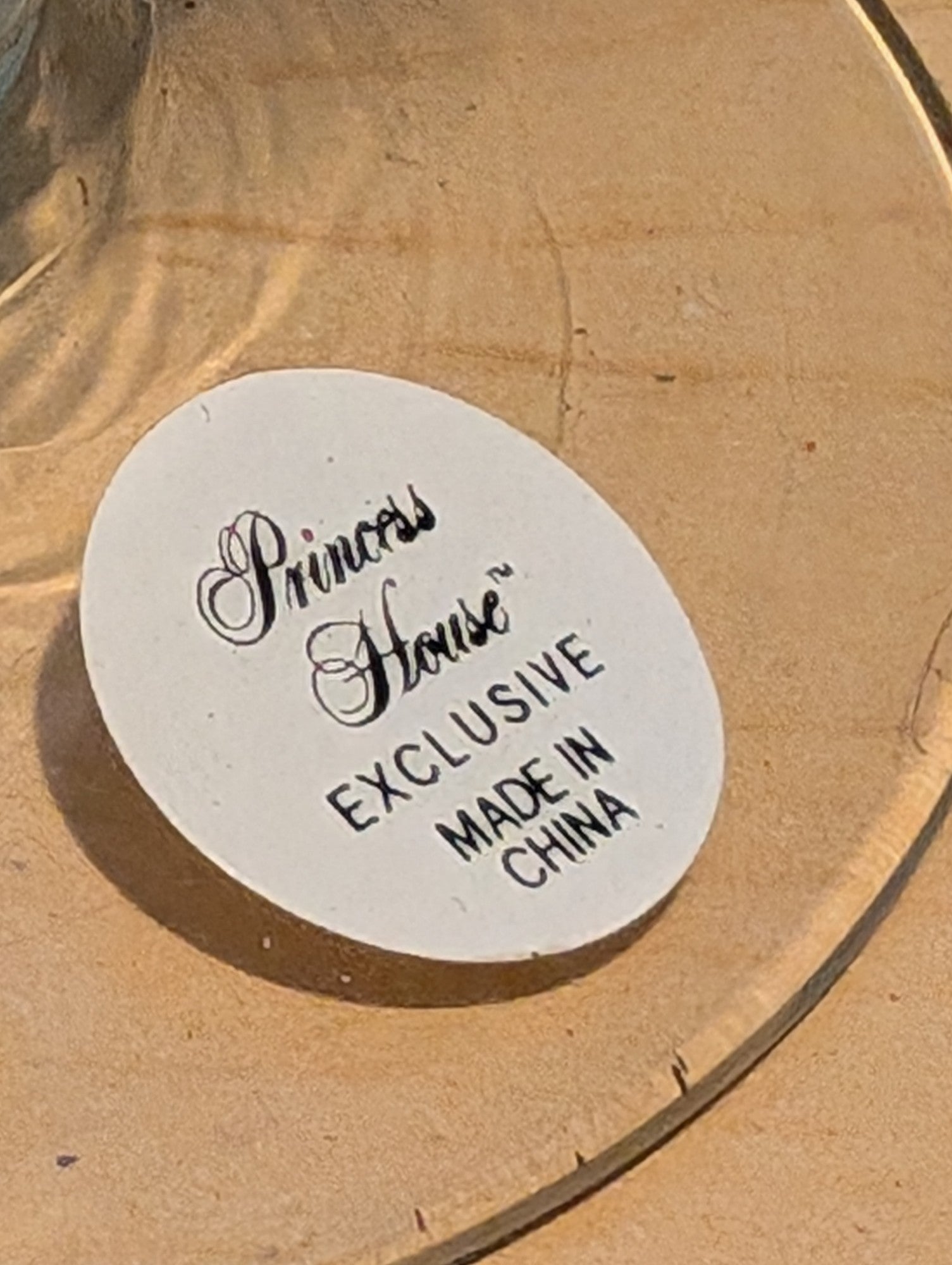 Princess House Clear Glass Etched Decorative Candle Holders Pair