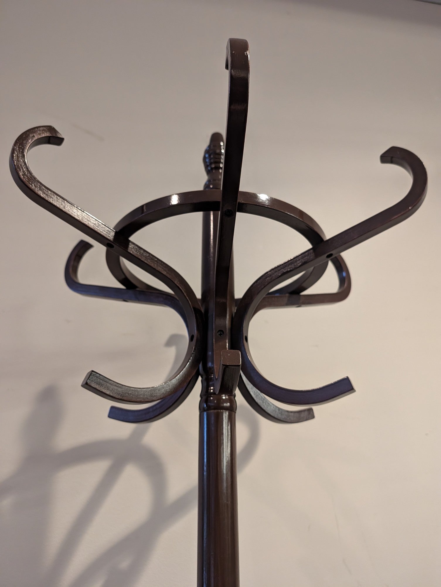 Vintage Style Dark Brown Metal Coat Rack Hall Tree