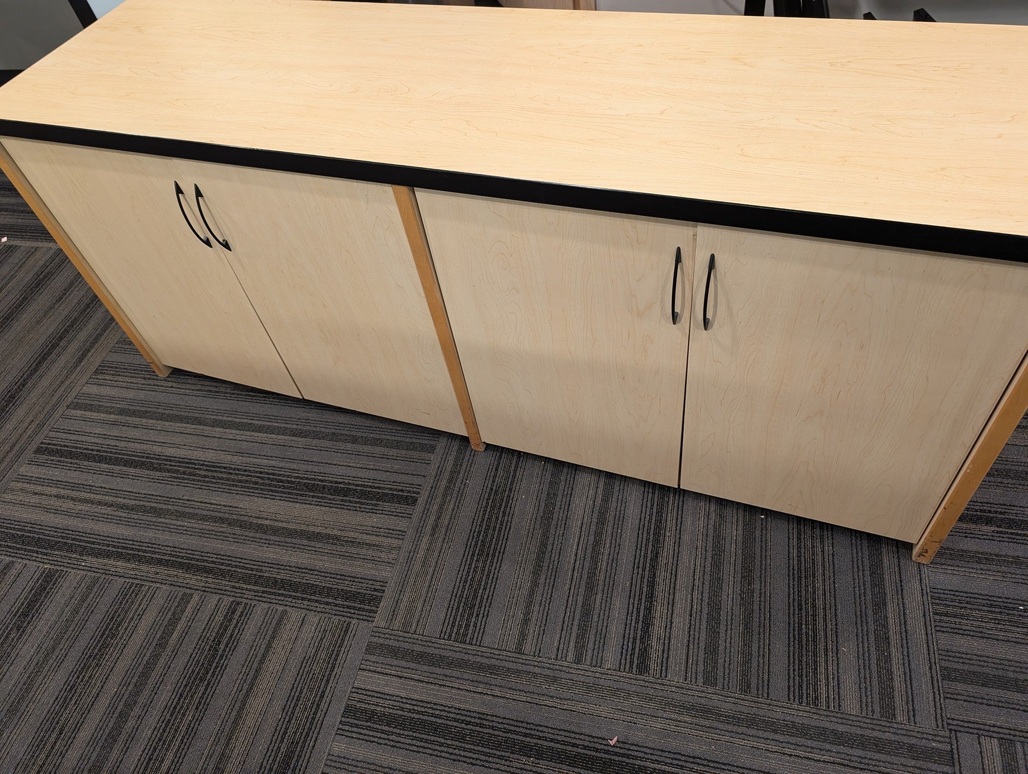 Light Wood Laminate Office Storage Credenza