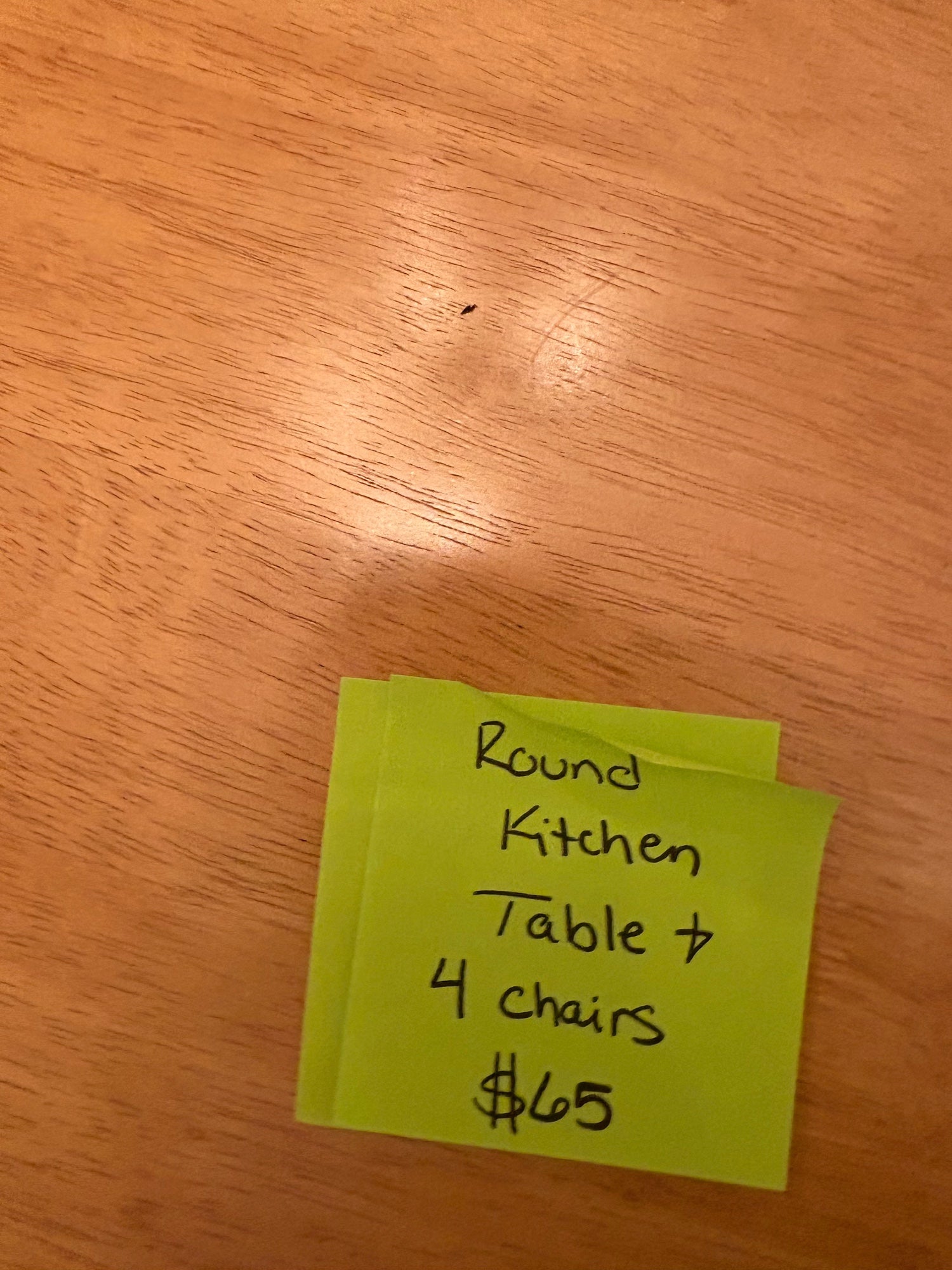 Compact Wooden Kitchen Dining Set with Four Chairs