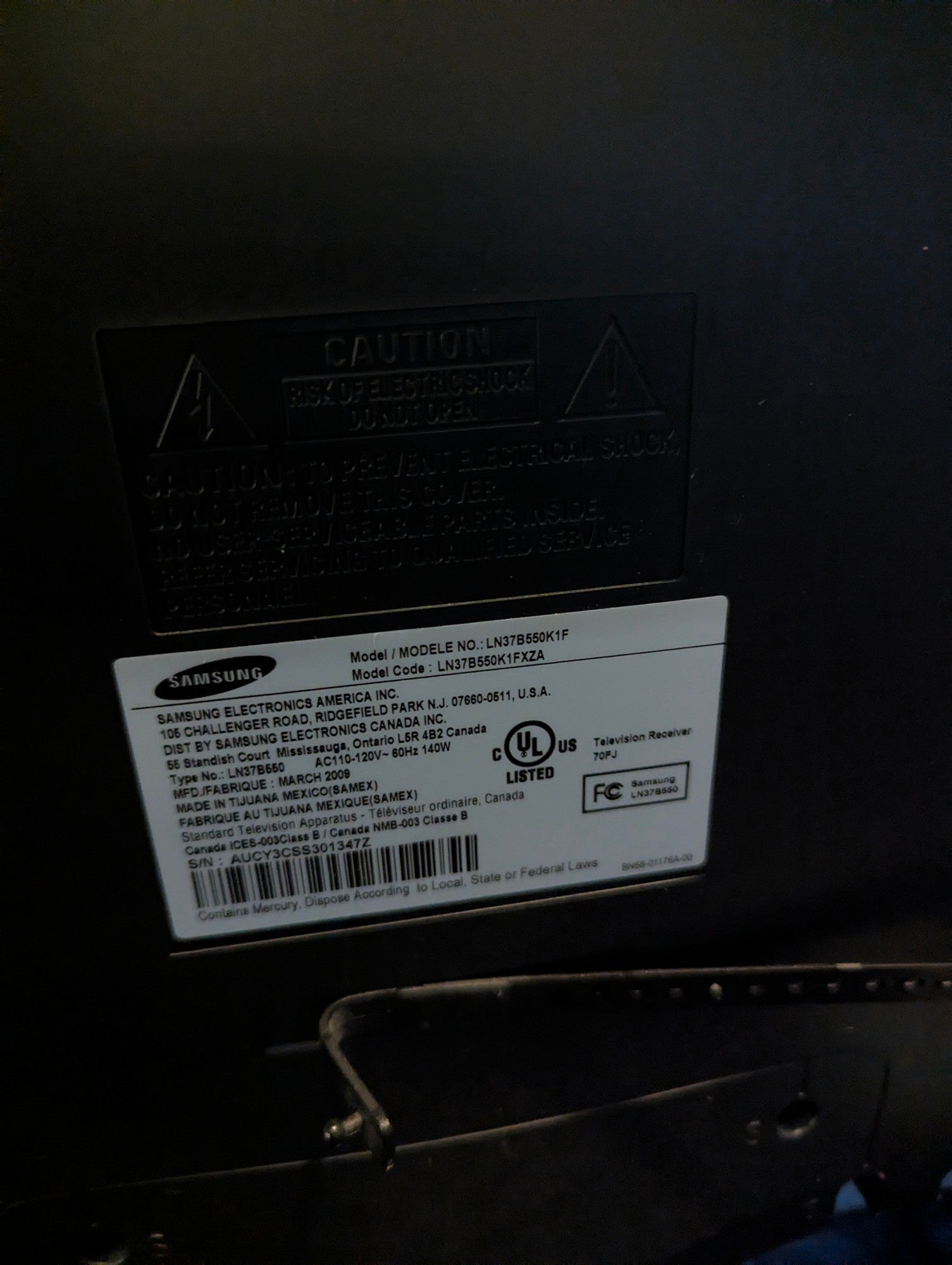 SAMSUNG LN37B550K1F 37-inch Flat-Panel LCD Television