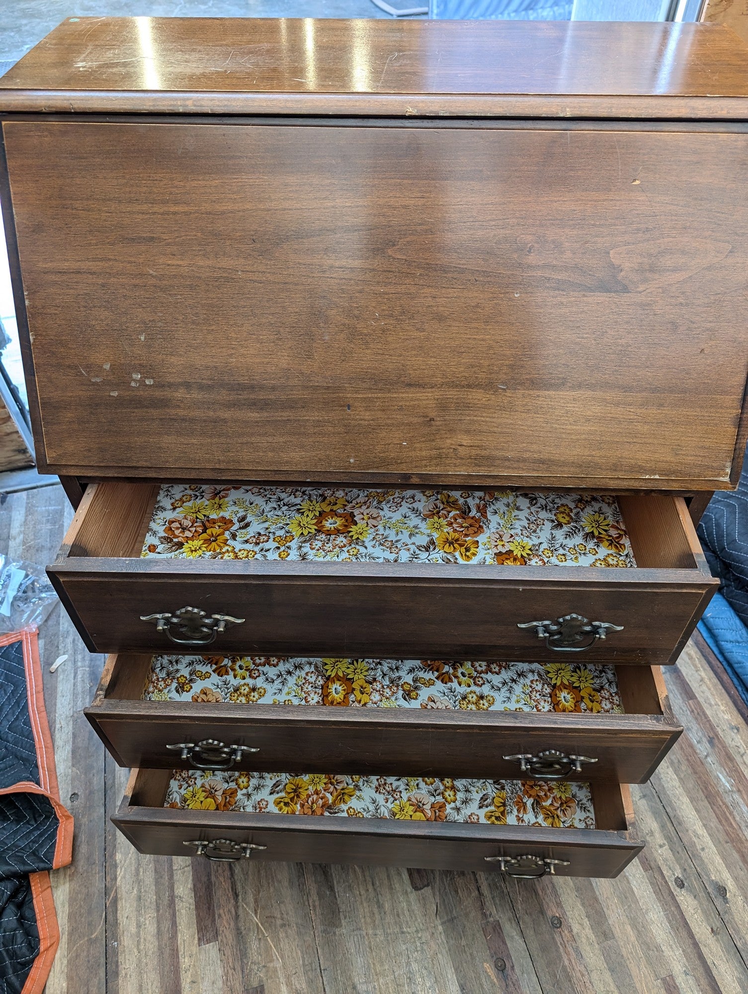 Dark wood Secretary desk