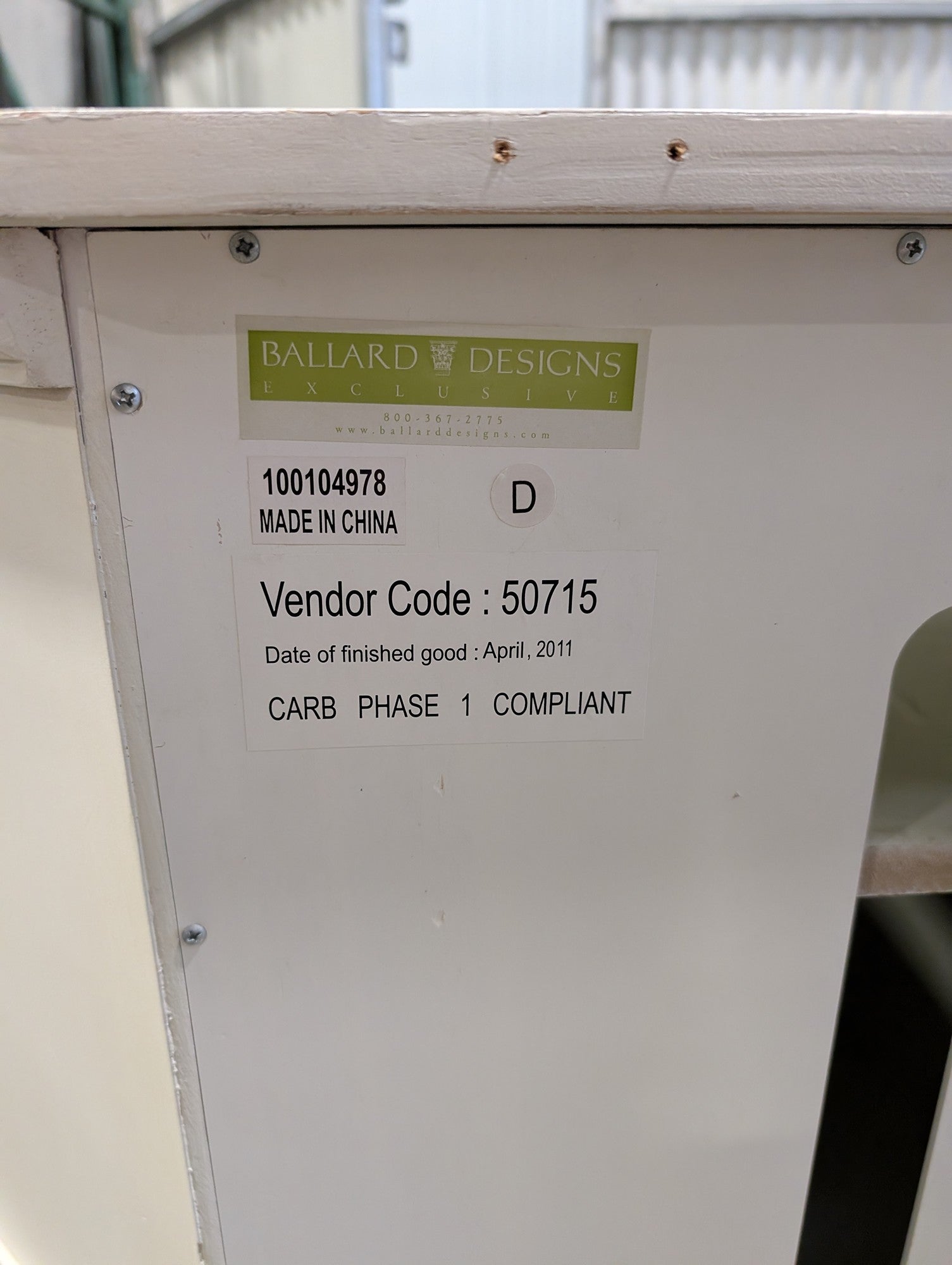 Ballard Designs White Corner Media Console TV Stand