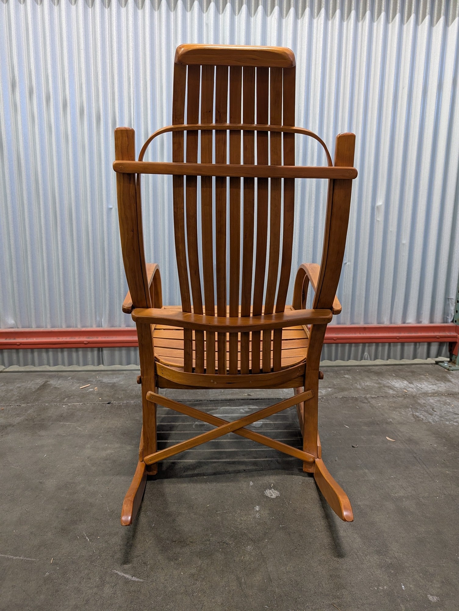 Classic Hardwood Slat Back Rocking Chair