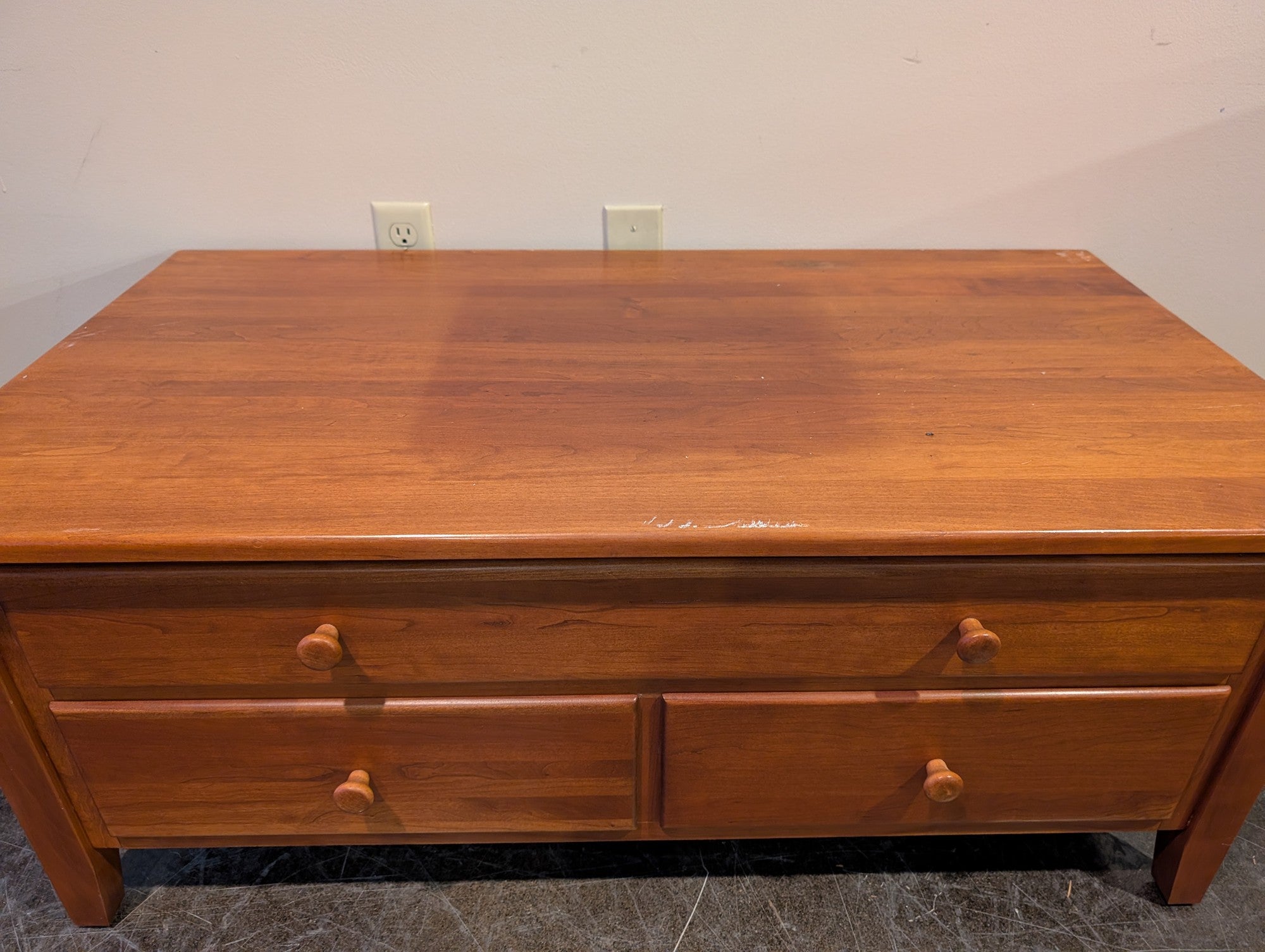 Compact Wooden Four-Drawer Chest