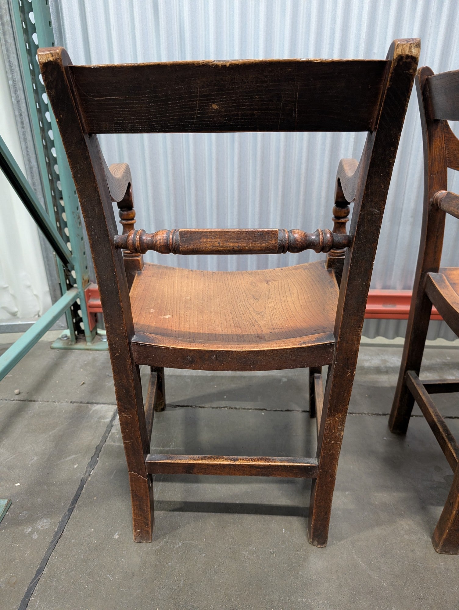 Pair of Traditional Wooden Armchairs with Spindle Backs