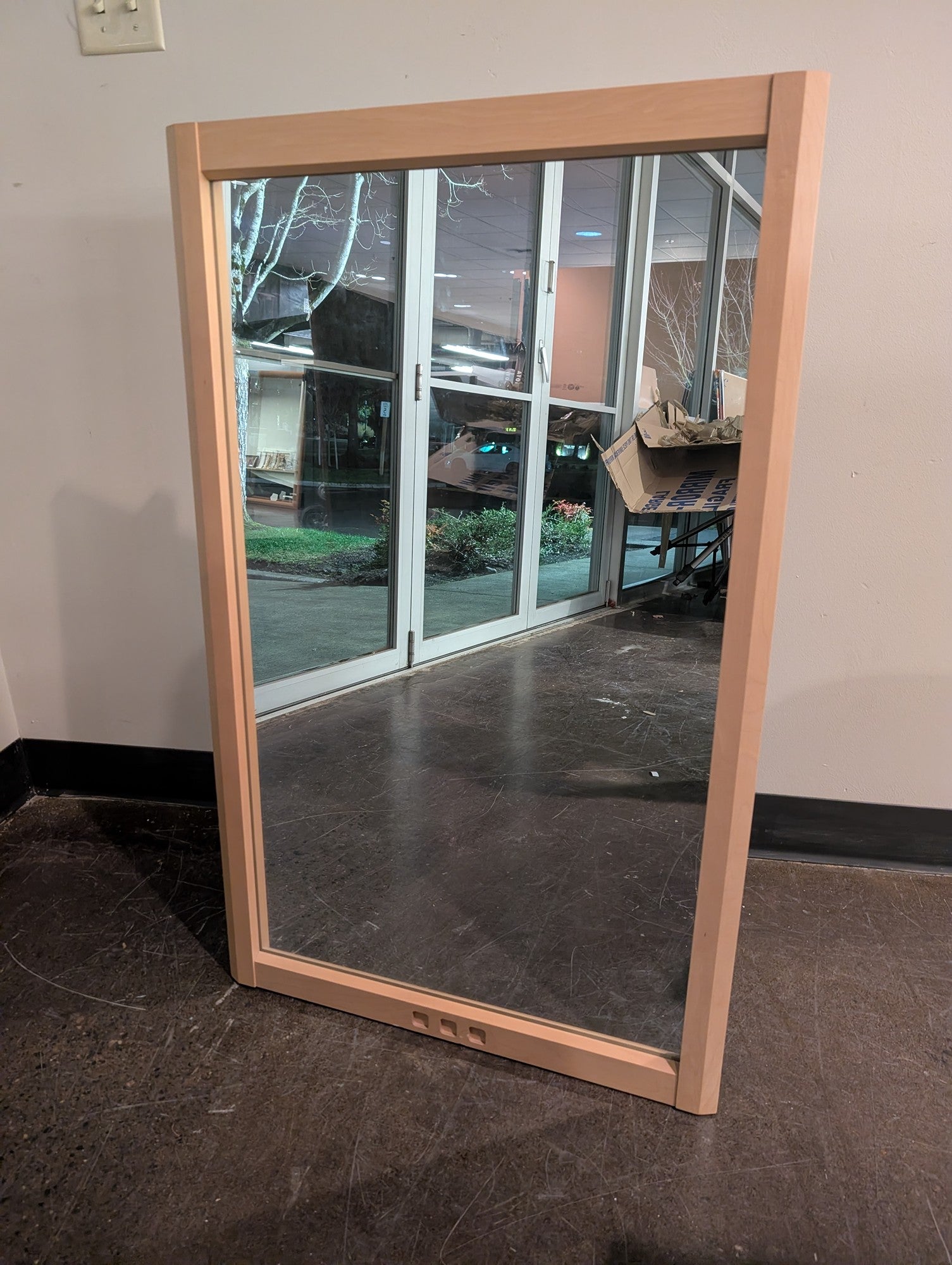 Baronet Natural Wood Frame Full-Length Mirror