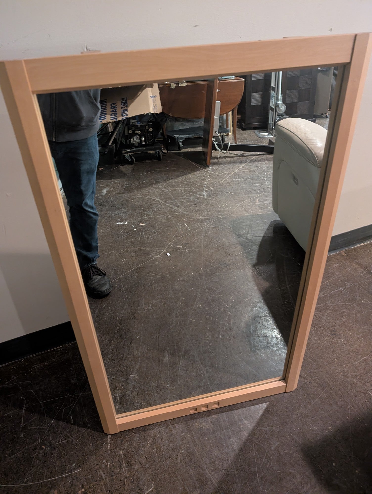 Baronet Natural Wood Frame Full-Length Mirror