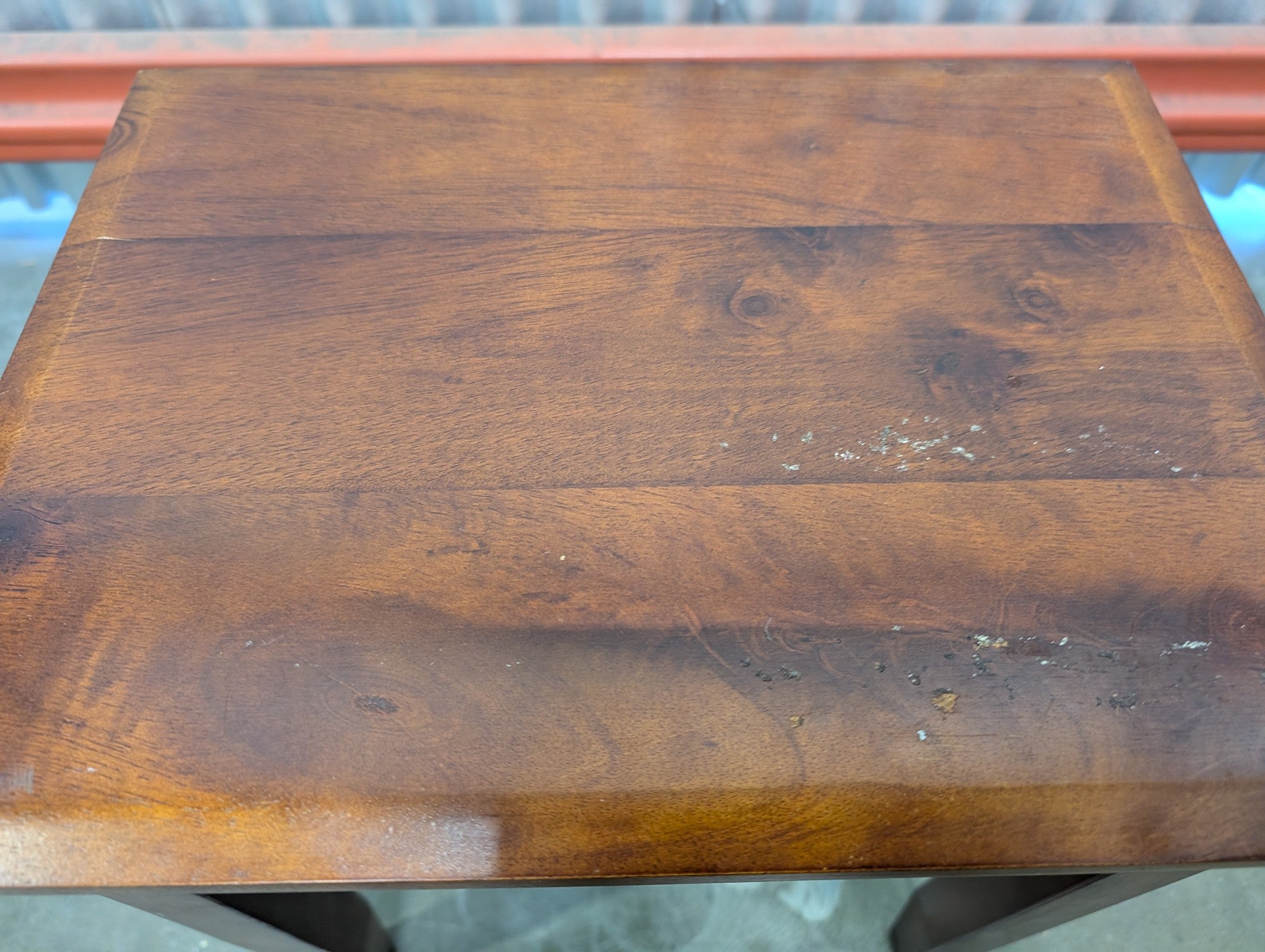 Solid Wood Square Accent Table, Rich Brown Finish