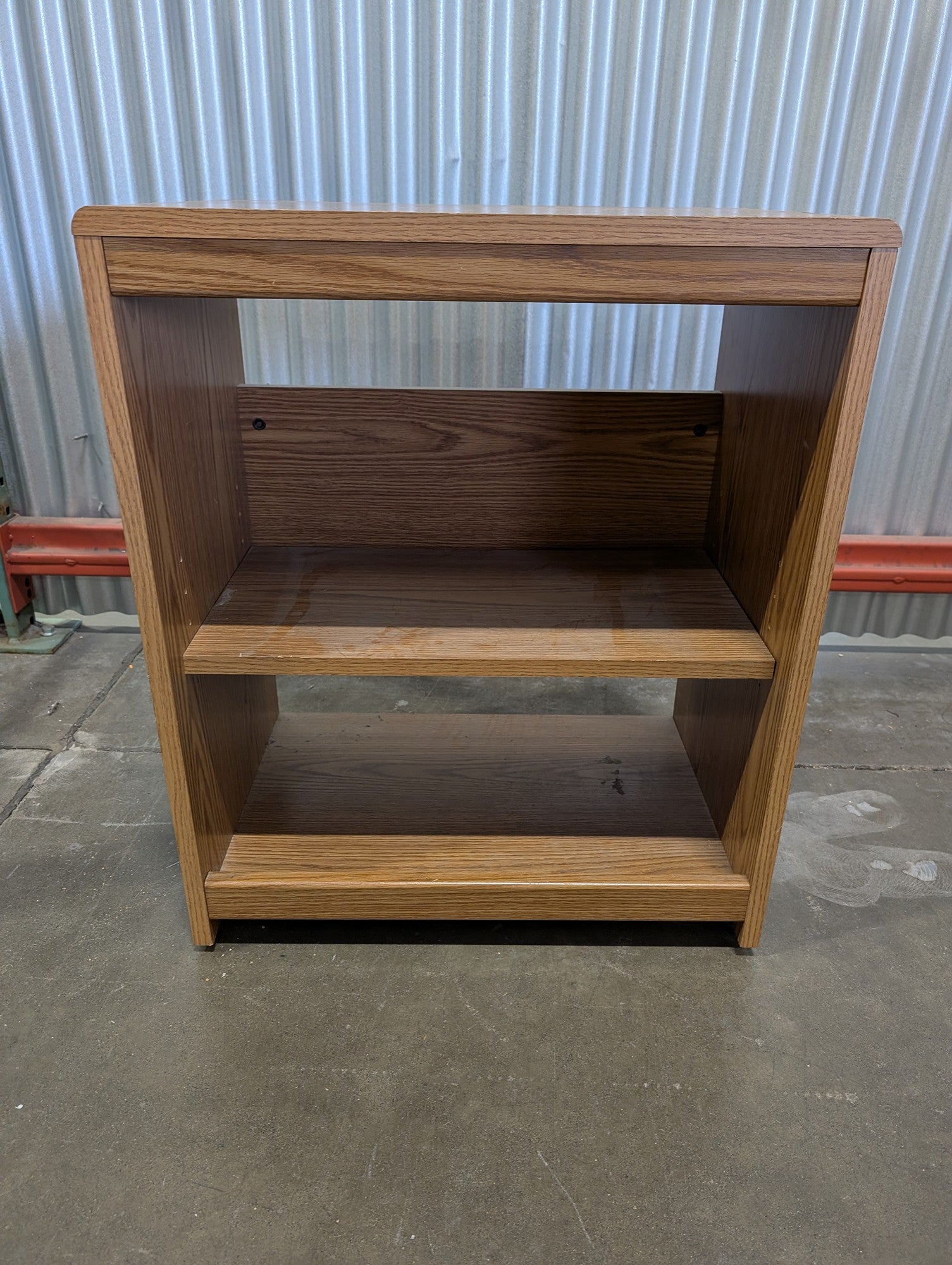 Compact Wood Grain Three-Shelf Bookcase