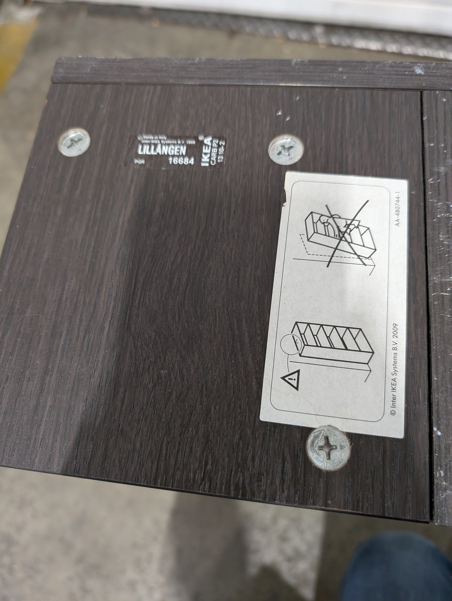 IKEA LILLÅNGEN Dark Brown Wall Mount Shelf Unit