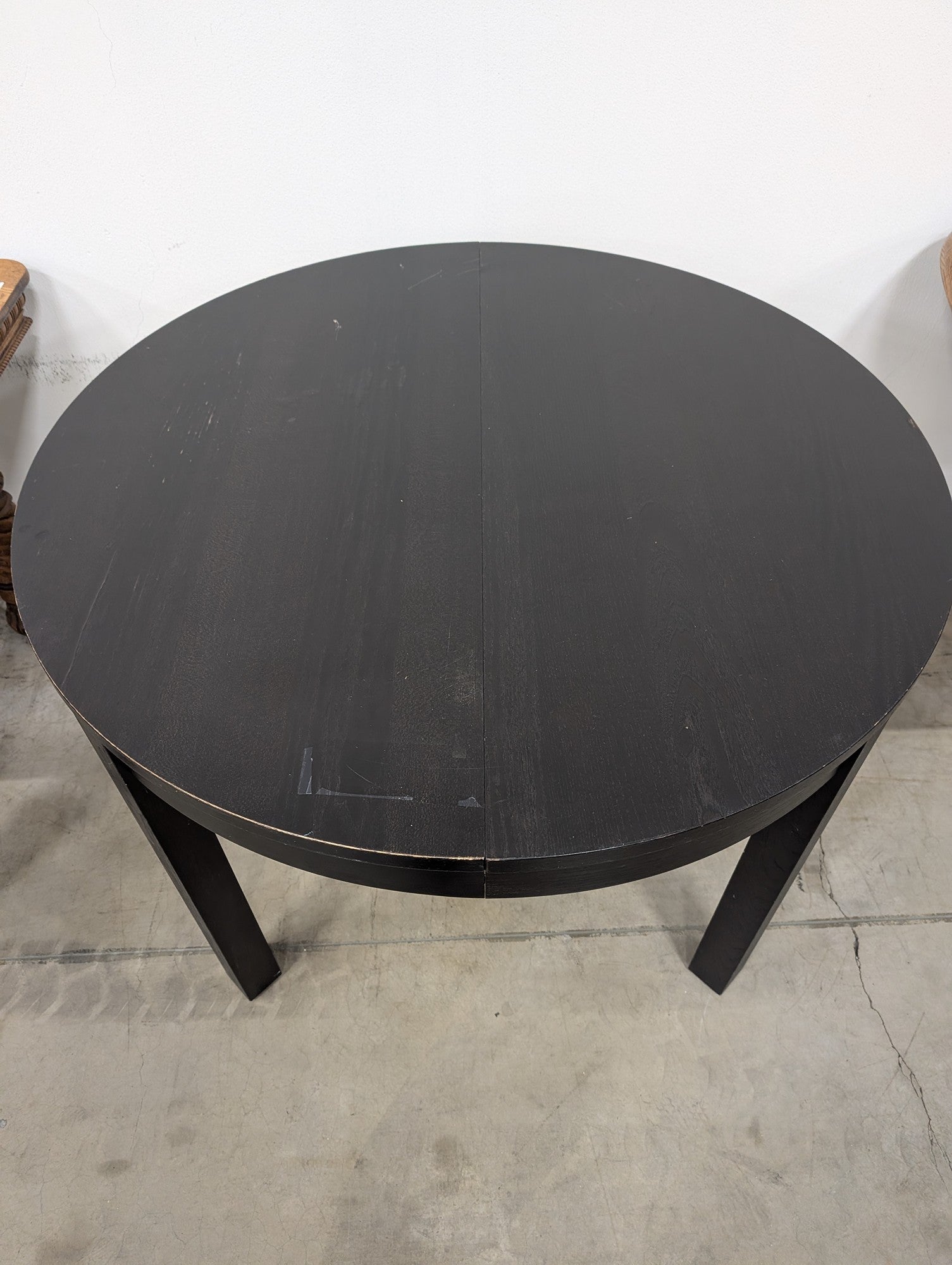 Modern Black Round Dining Table