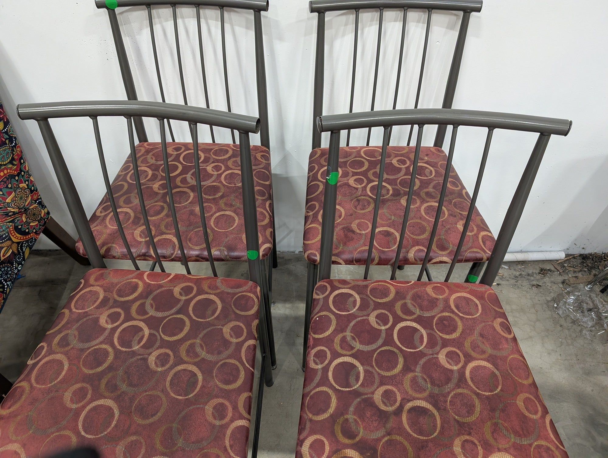 AMISCO Contemporary Metal Frame Counter Height Chairs, Set of 4