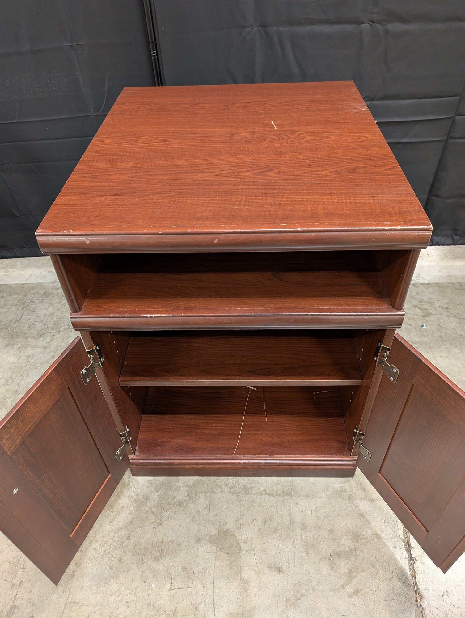 Traditional Dark Wood Bedside Cabinet with Storage