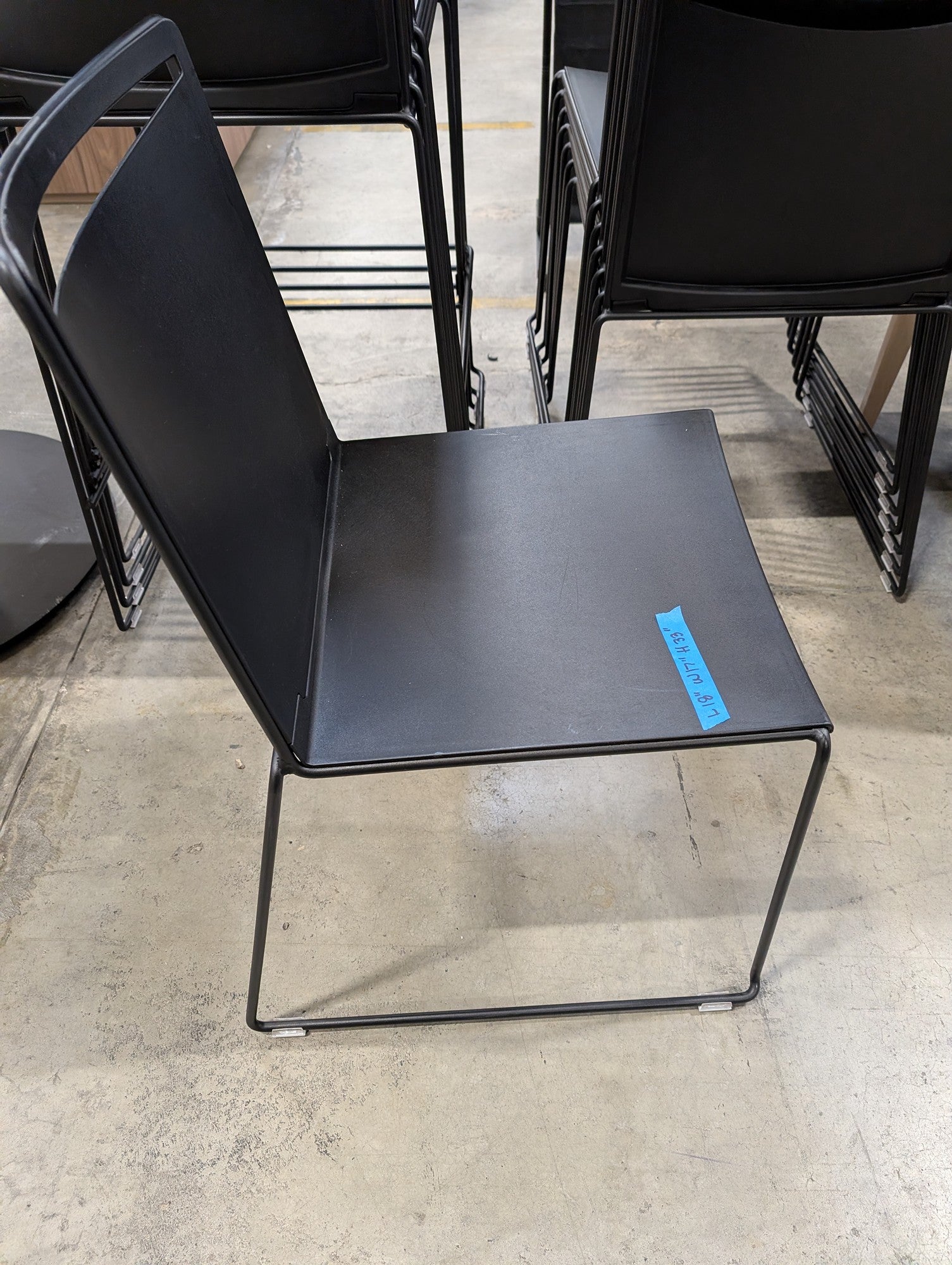 Modern Black Metal Frame Side Chair