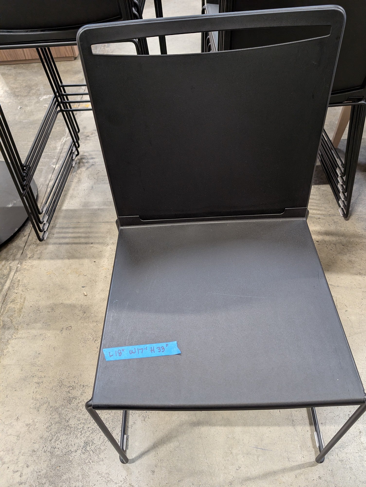 Modern Black Metal Frame Side Chair