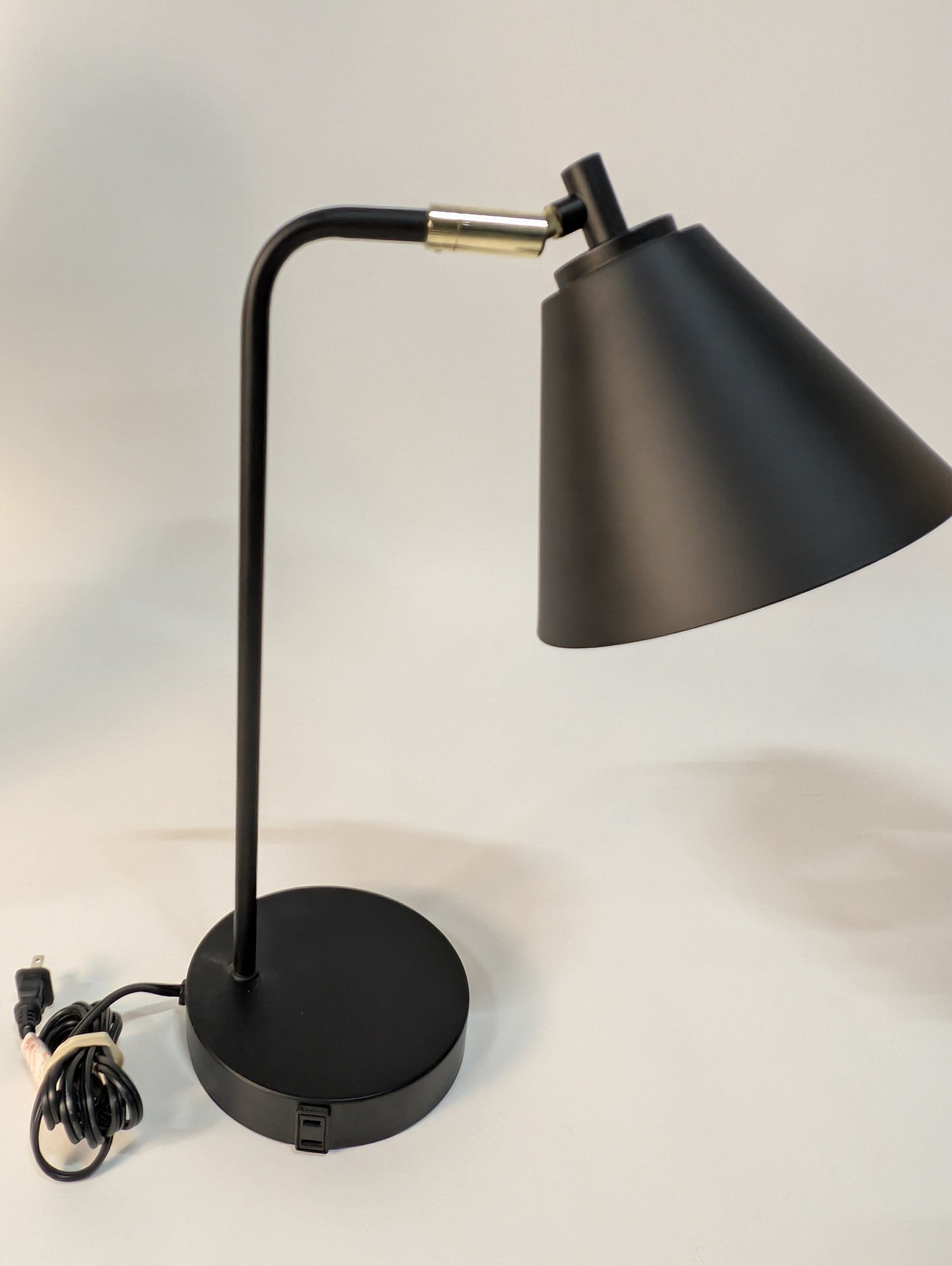Modern Black Desk Lamp with USB Charging Ports