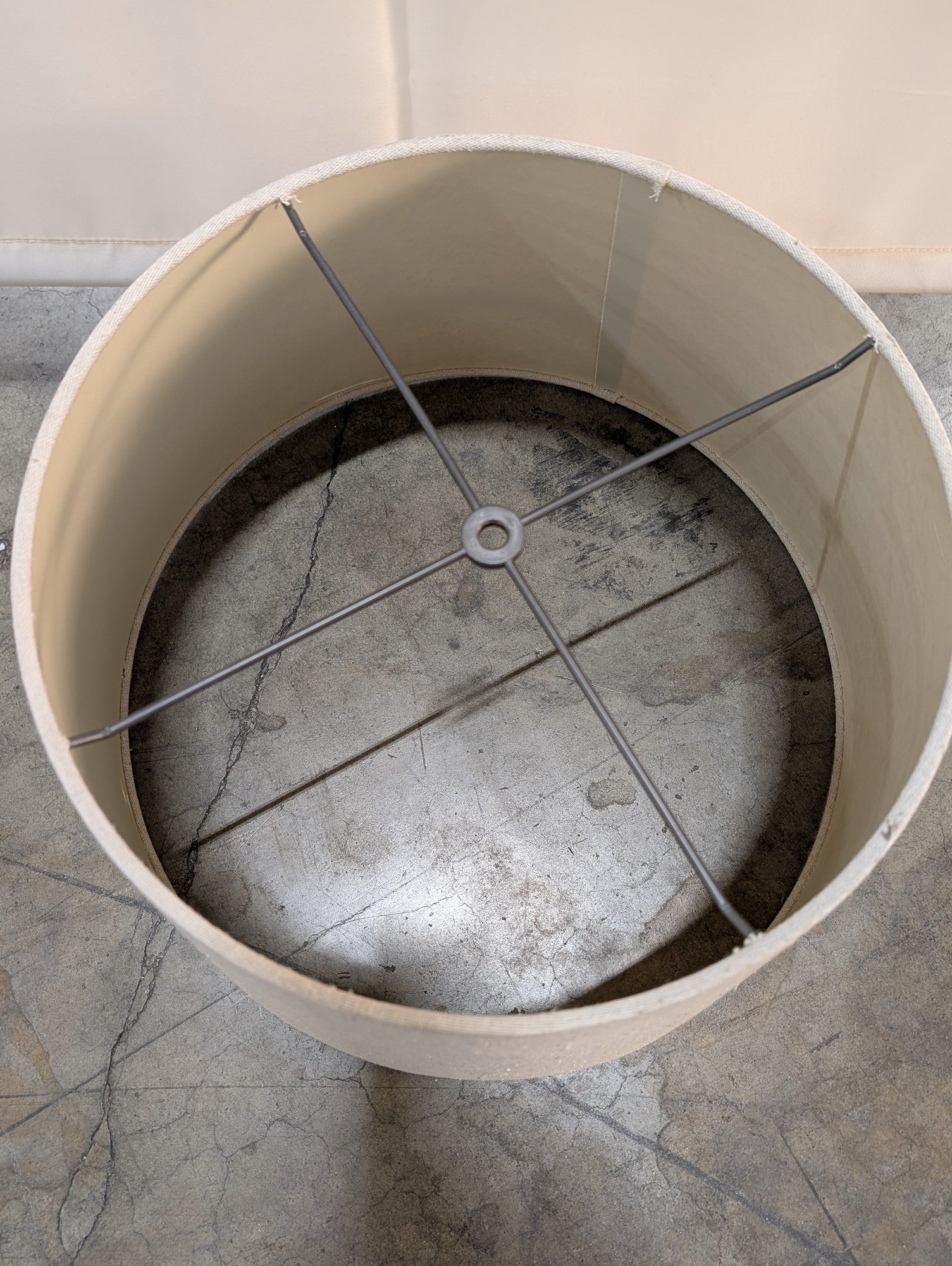 Neutral Fabric Drum Lampshade