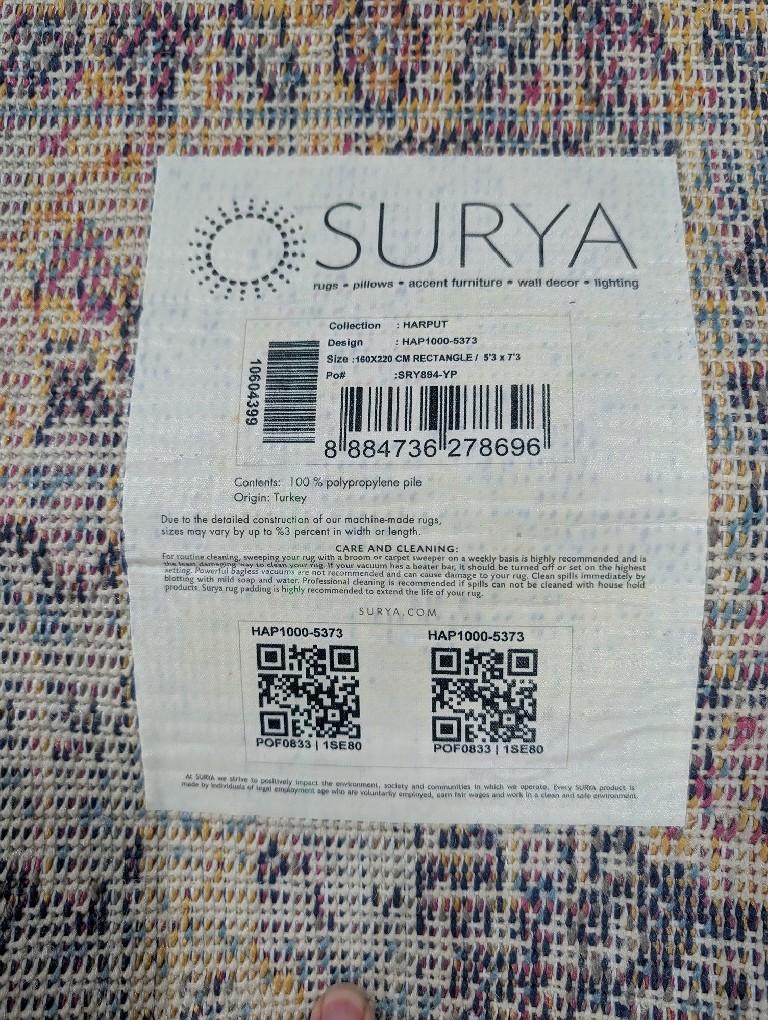 Surya Harput Distressed Medallion Area Rug