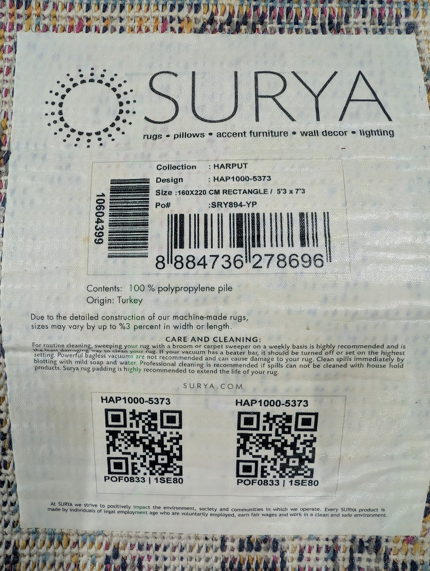 Surya Harput Distressed Medallion Area Rug