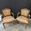 Pair of French Provincial Style Carved Wood Armchairs
