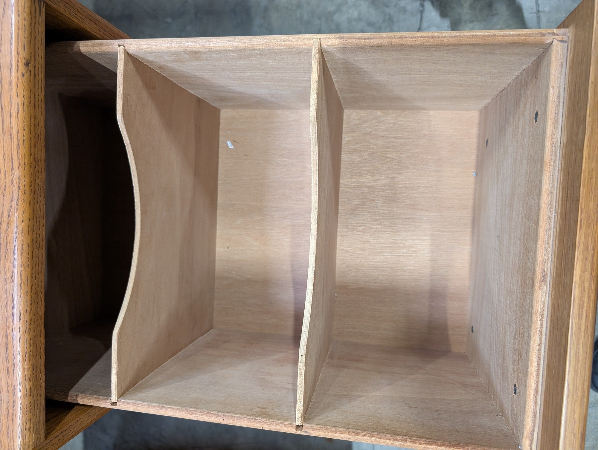 Compact Two-Drawer Wood Storage Cabinet with Organizer