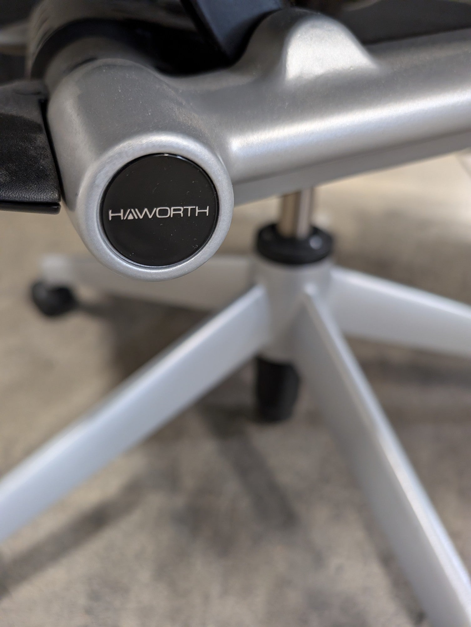 Haworth Black Leather Executive Task Chair