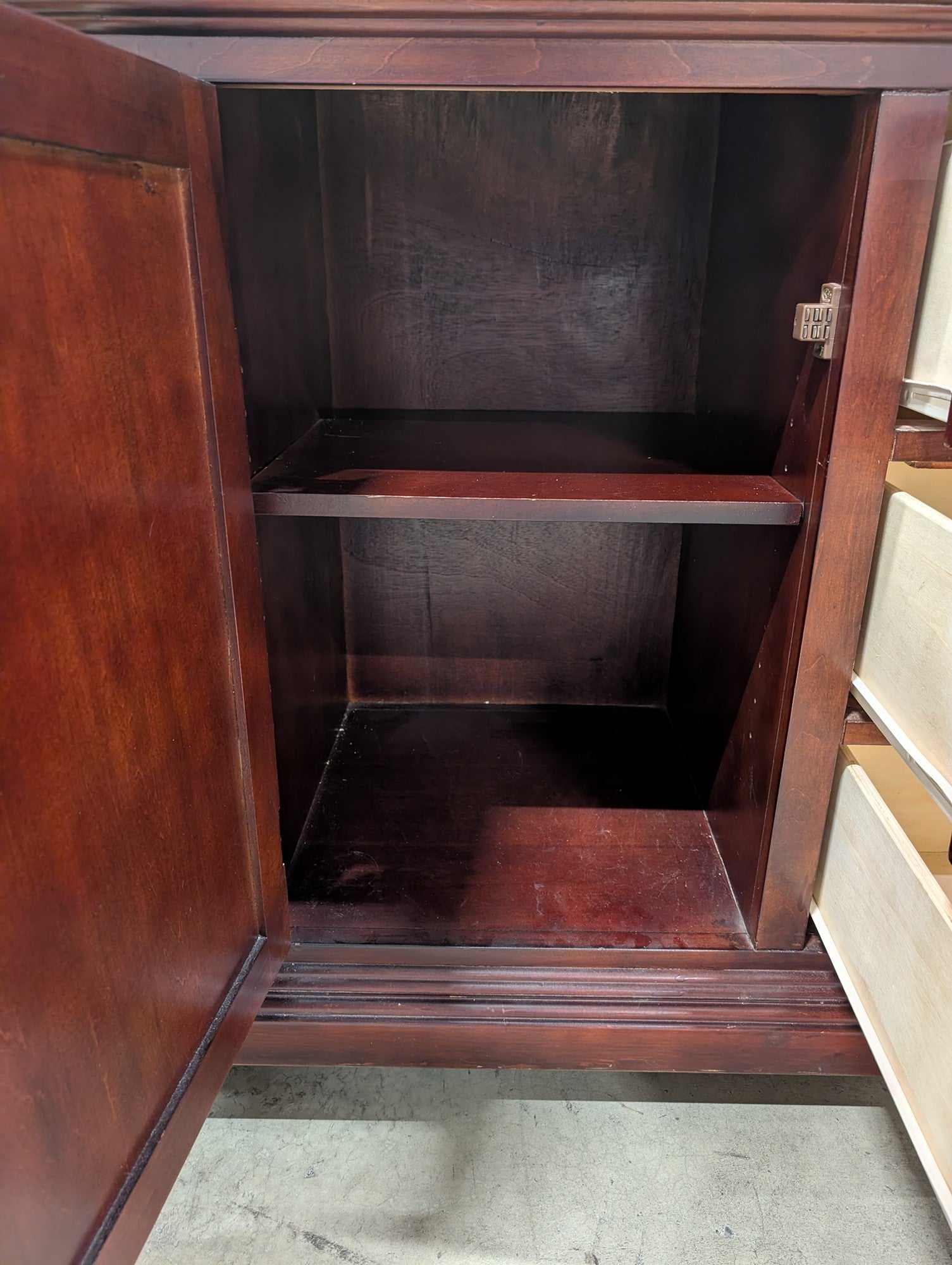 New Classic Home Furnishings Rich Wood Dresser with Cabinet