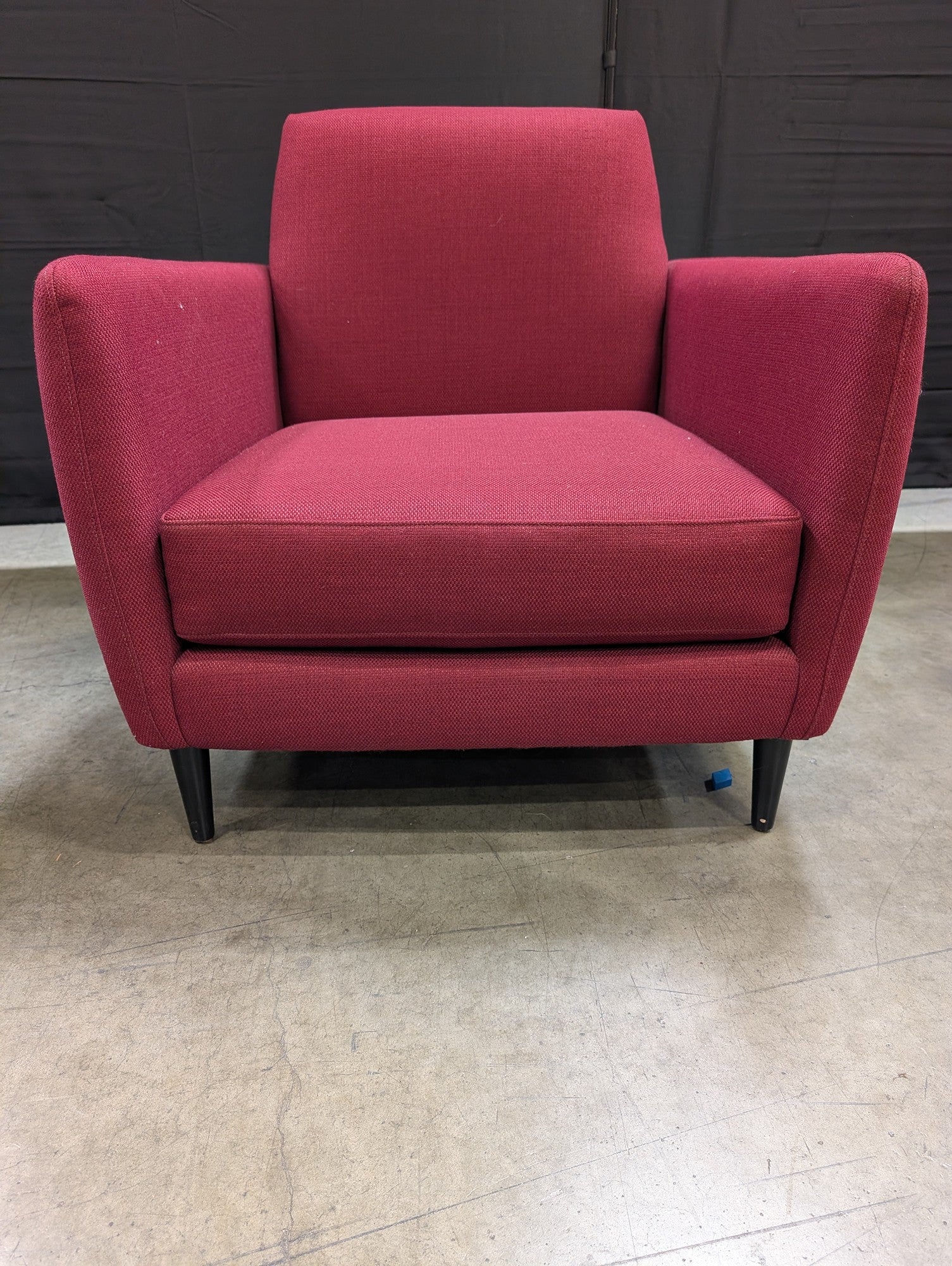 CB2 Modern Deep Red Upholstered Armchair