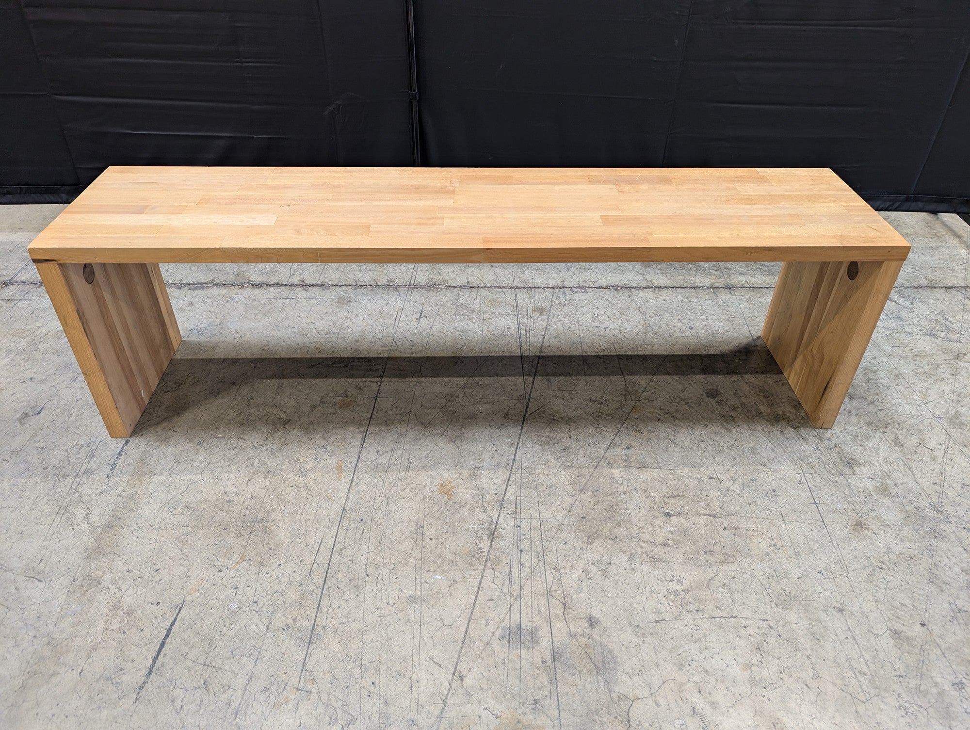 Modern Solid Wood Butcher Block Bench