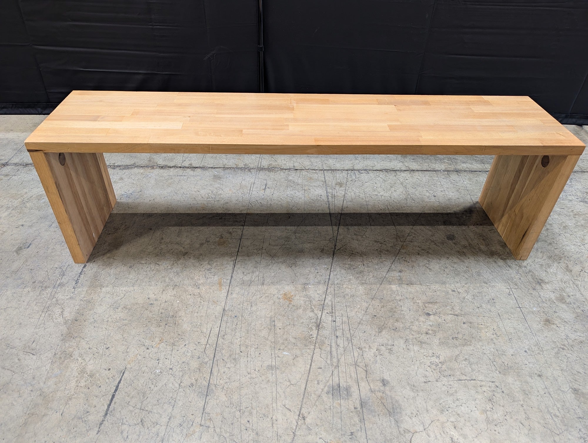 Modern Solid Wood Butcher Block Bench