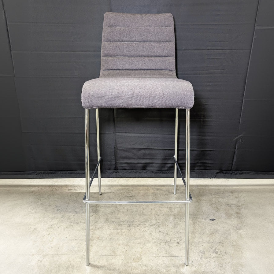 Blu Dot Contemporary Gray Fabric Bar Stool