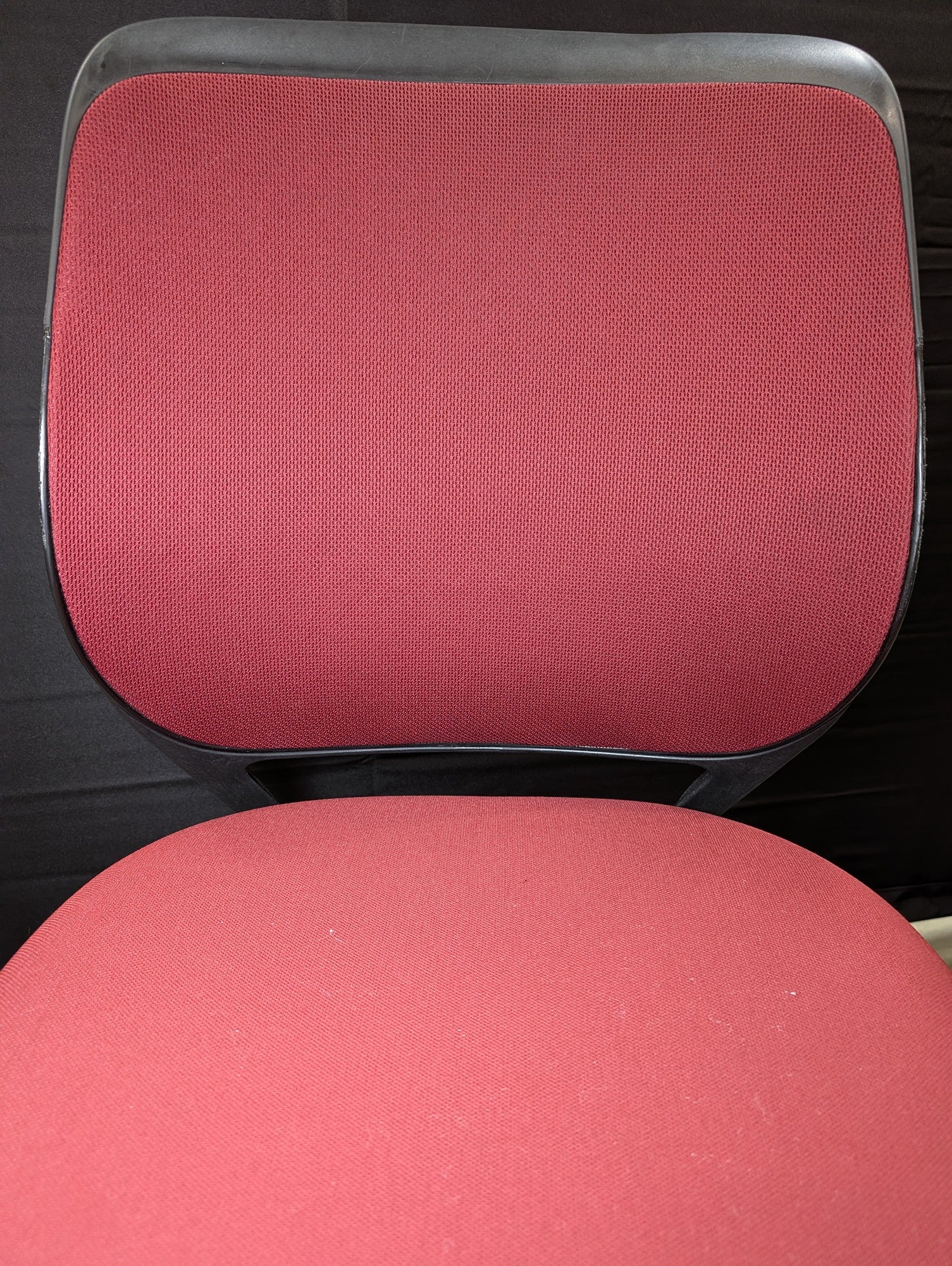 Steelcase Red Fabric Adjustable Drafting Chair