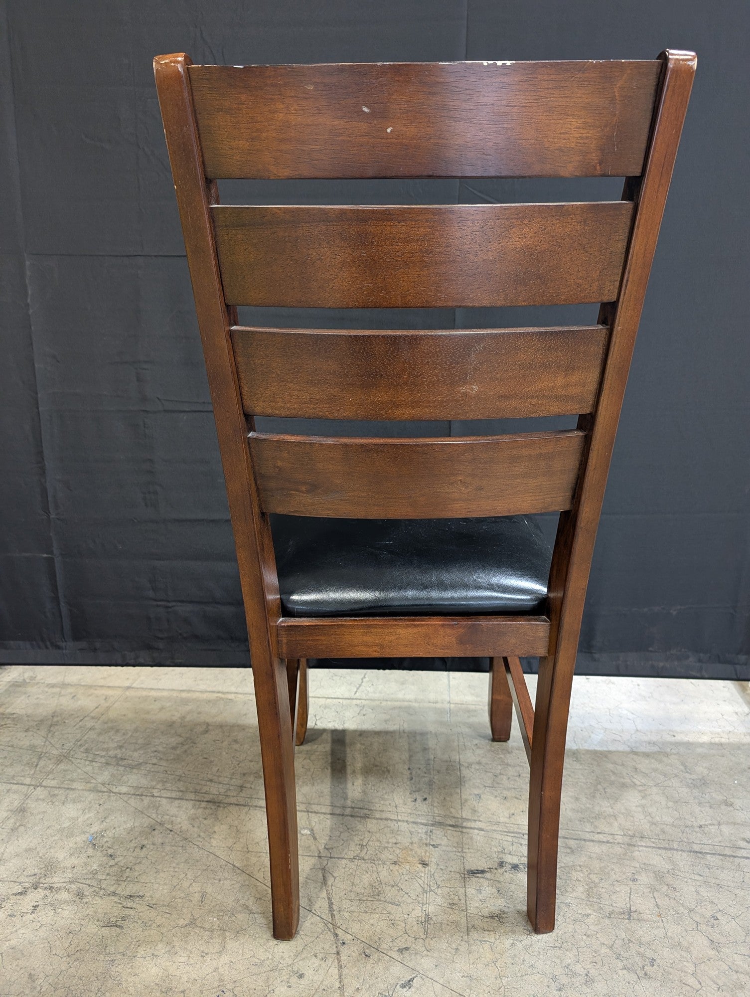 Sturdy Ladder Back Dining Chair with Upholstered Seat